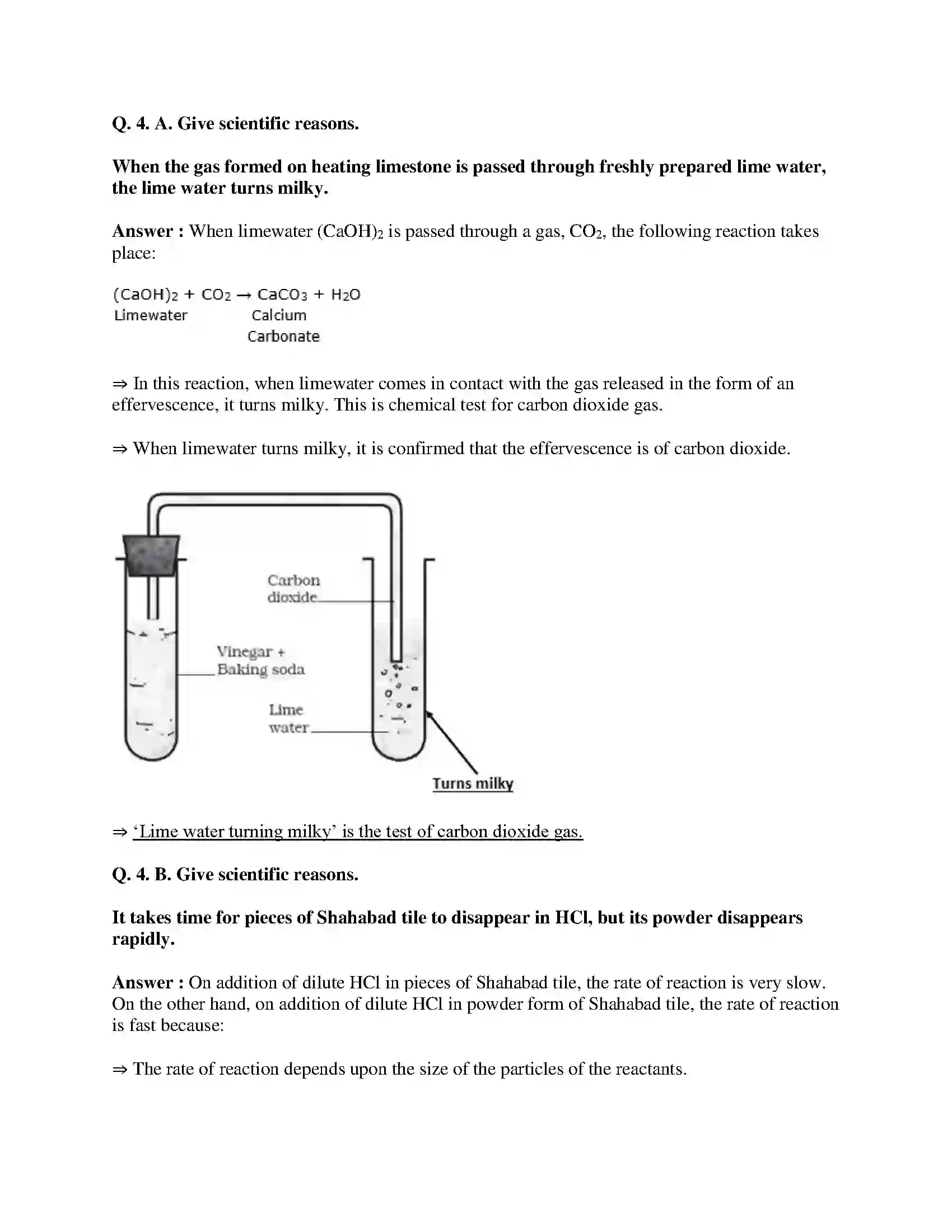 Maharashtra Board Class 10th Science & Technology-I - English Medium Chemical Reactions & Equations Solution 8