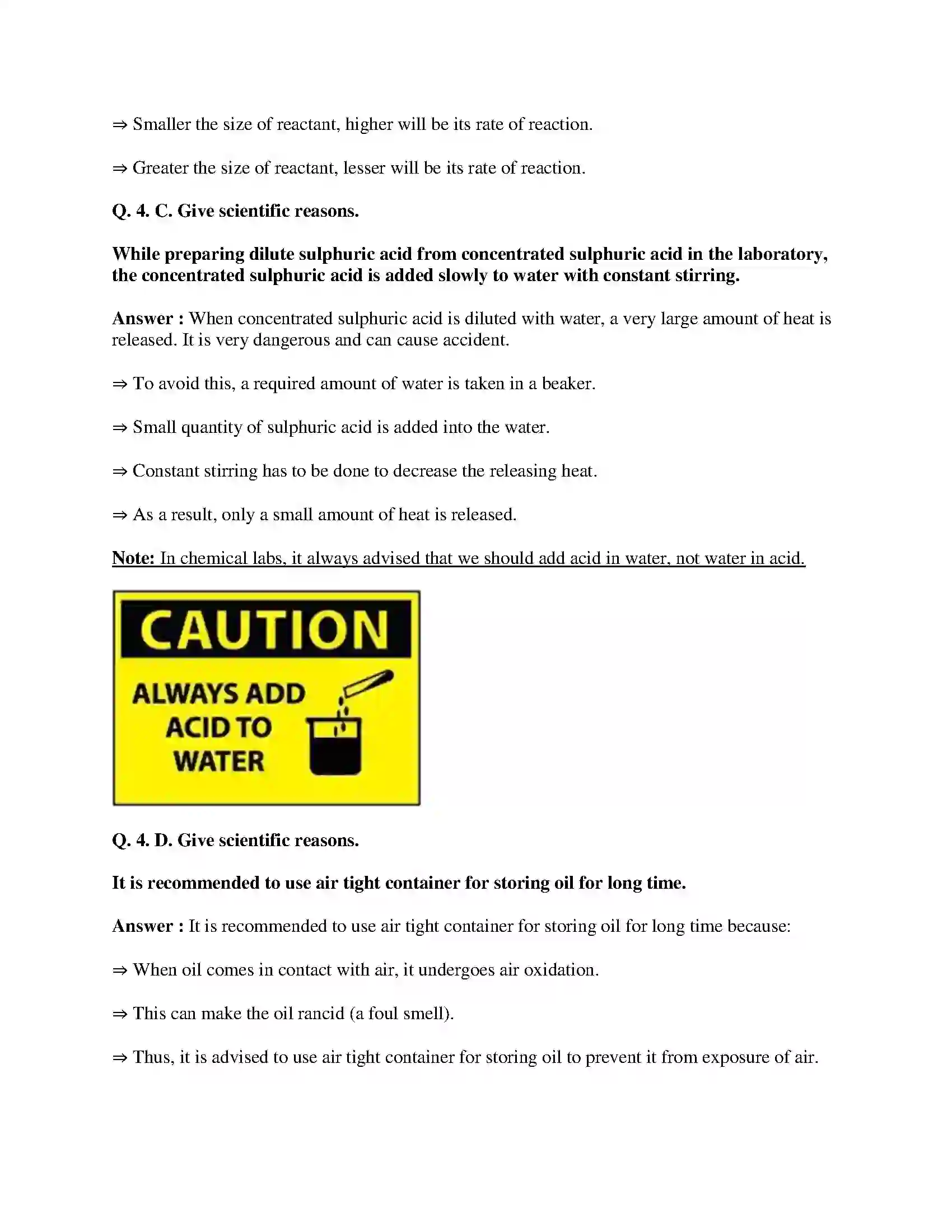 Maharashtra Board Class 10th Science & Technology-I - English Medium Chemical Reactions & Equations Solution 9