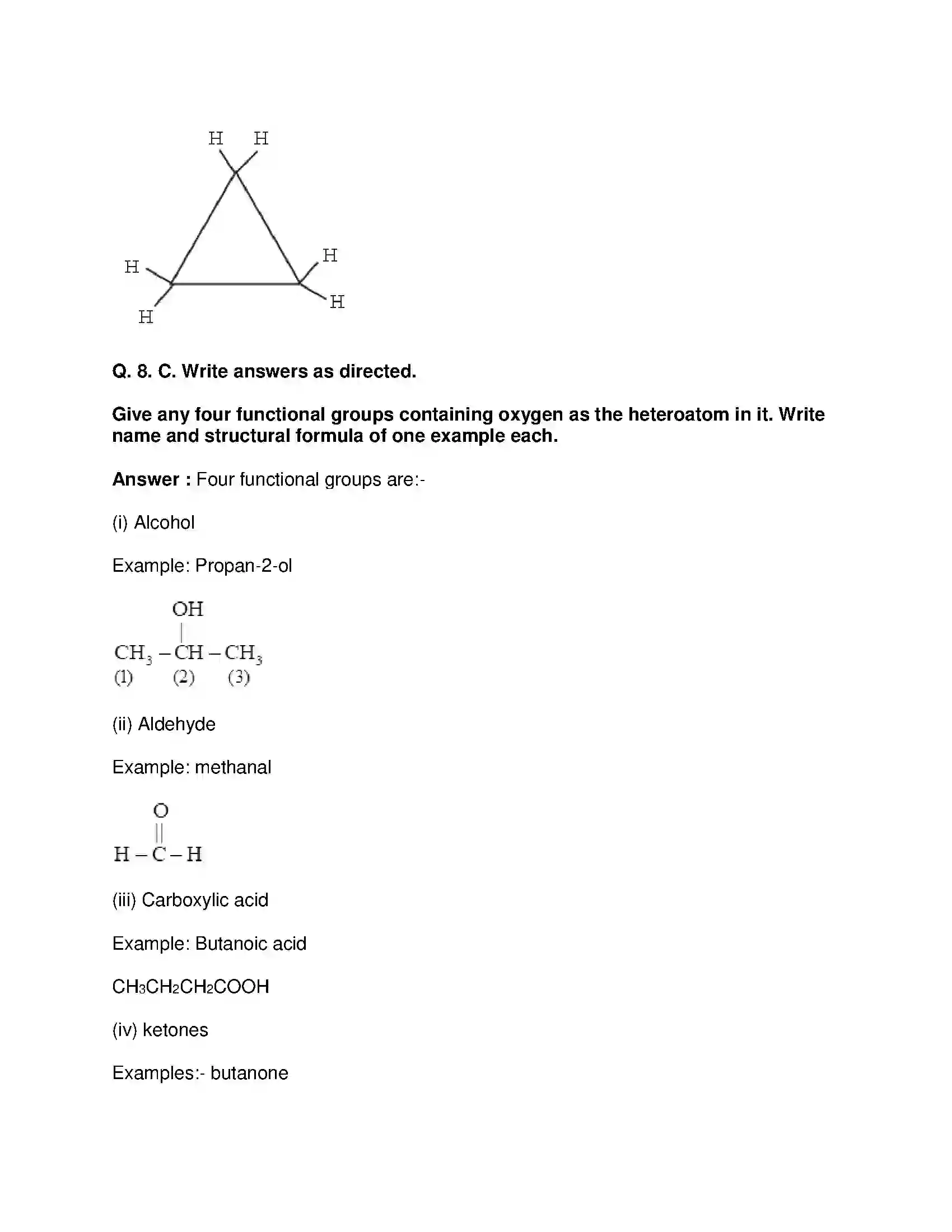 Maharashtra Board Class 10th Science & Technology-I - English Medium Carbon Compounds Solution 13