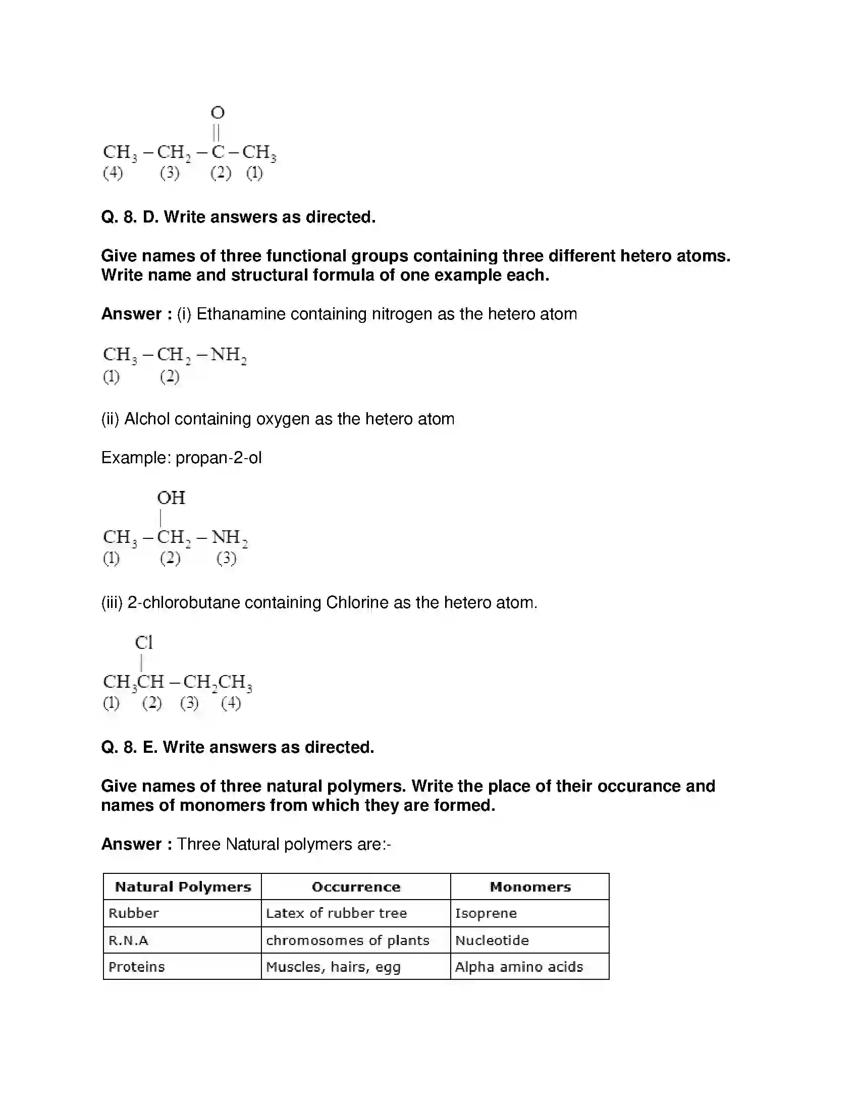 Maharashtra Board Class 10th Science & Technology-I - English Medium Carbon Compounds Solution 14