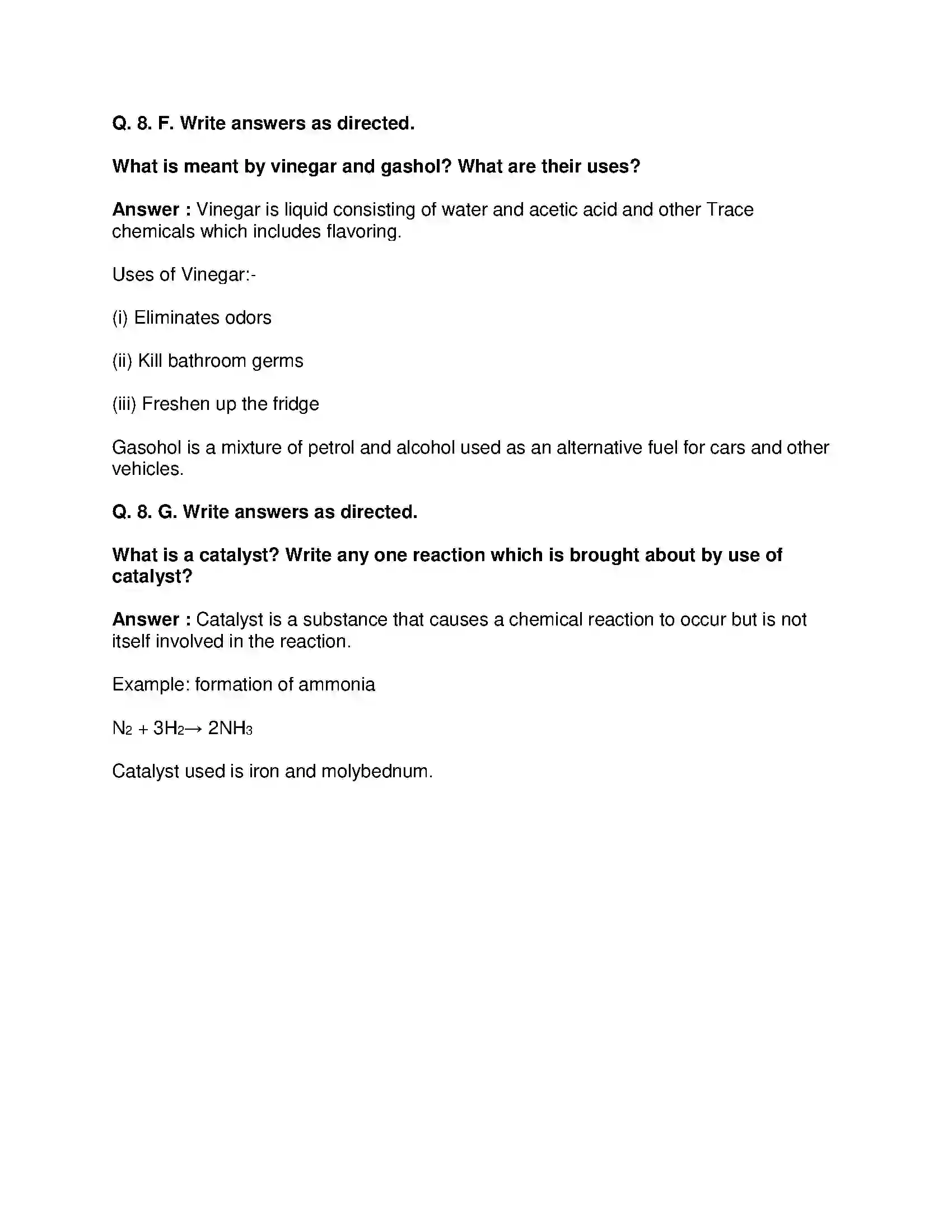 Maharashtra Board Class 10th Science & Technology-I - English Medium Carbon Compounds Solution 15