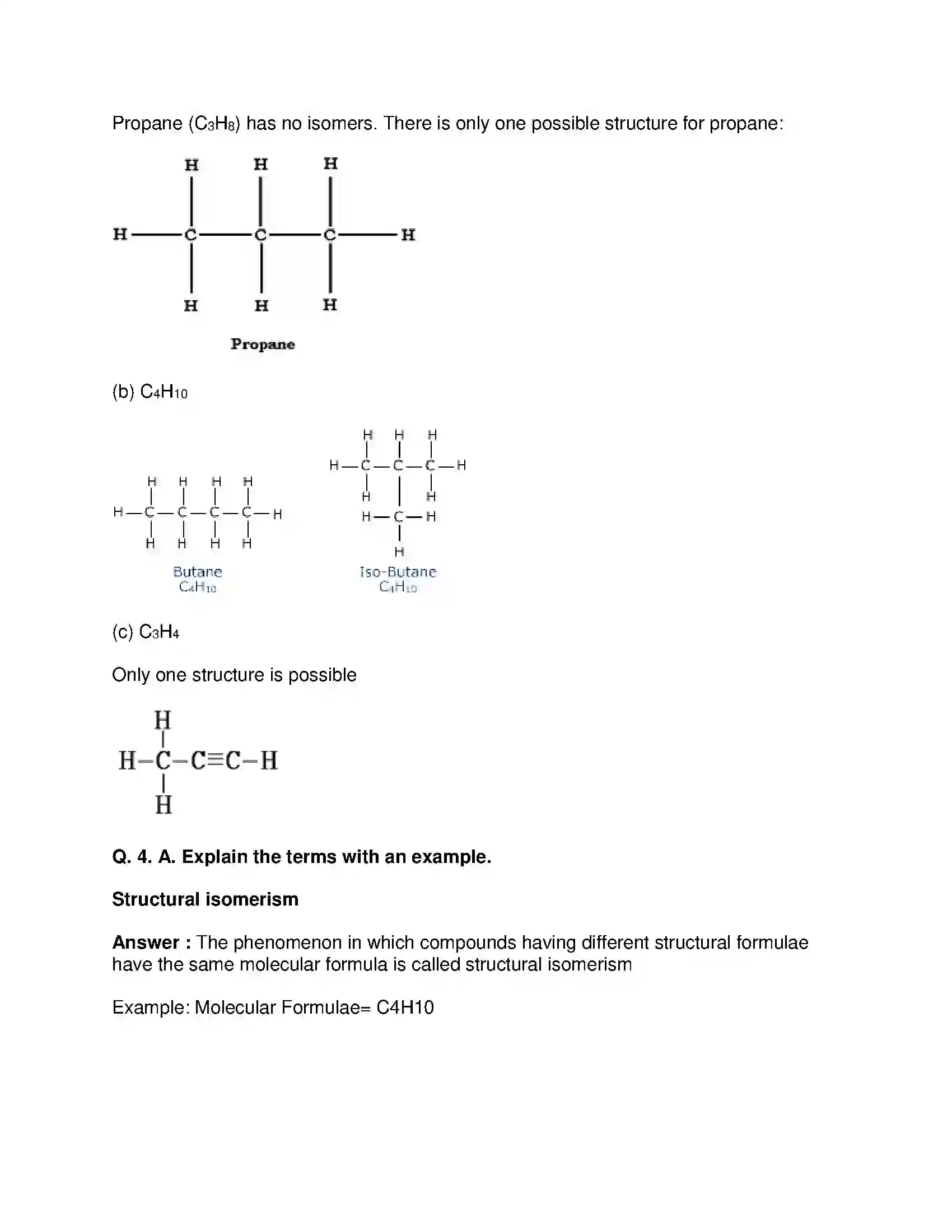 Maharashtra Board Class 10th Science & Technology-I - English Medium Carbon Compounds Solution 3