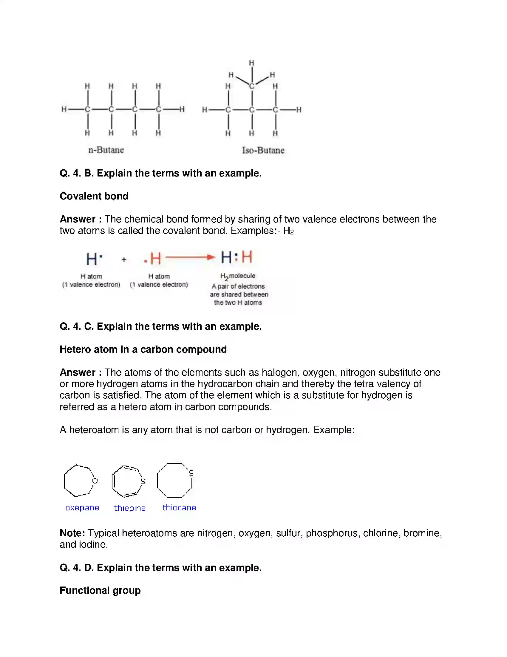 Maharashtra Board Class 10th Science & Technology-I - English Medium Carbon Compounds Solution 4