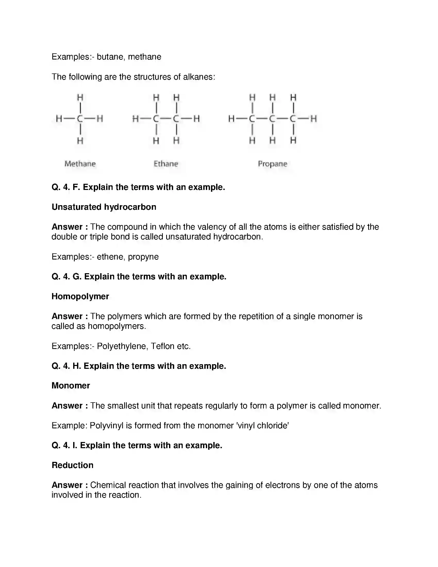 Maharashtra Board Class 10th Science & Technology-I - English Medium Carbon Compounds Solution 6