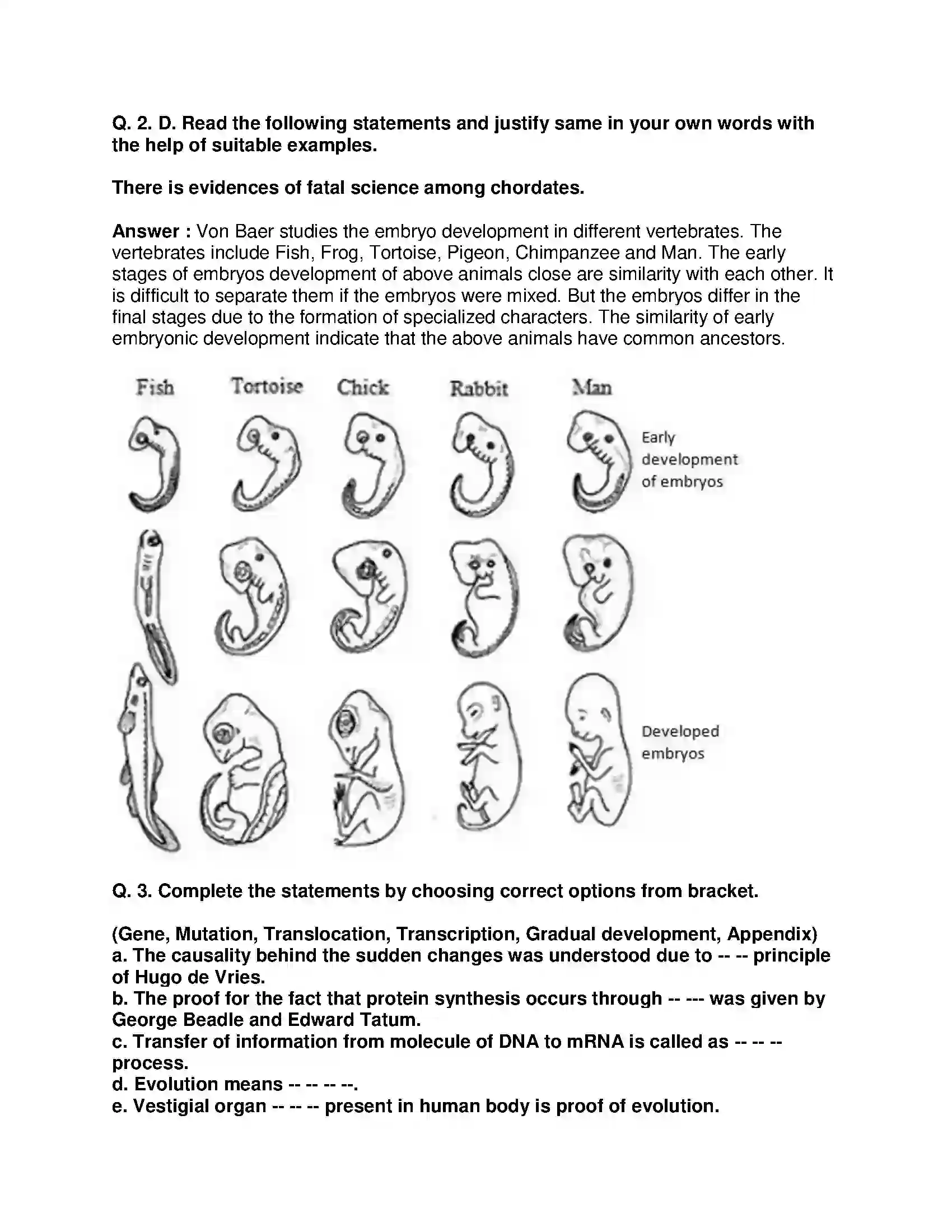 Maharashtra Board Class 10th Science & Technology-II - English Medium Heredity and Evolution Solution 5