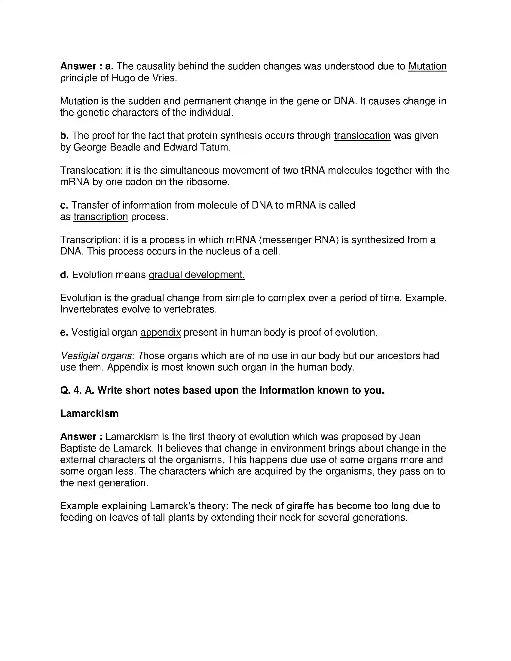 Maharashtra Board Class 10th Science & Technology-II - English Medium Heredity and Evolution Solution 6