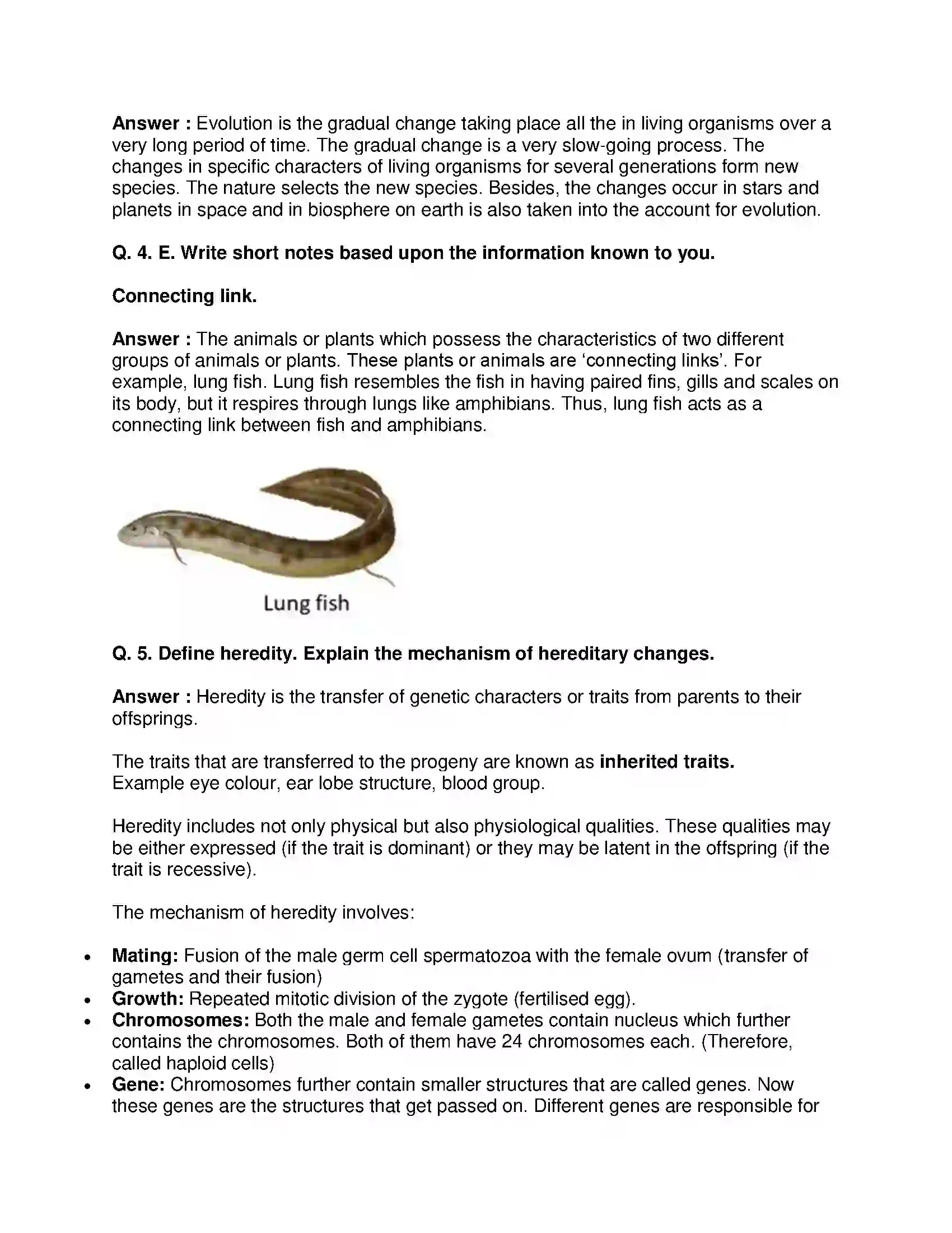 Maharashtra Board Class 10th Science & Technology-II - English Medium Heredity and Evolution Solution 8