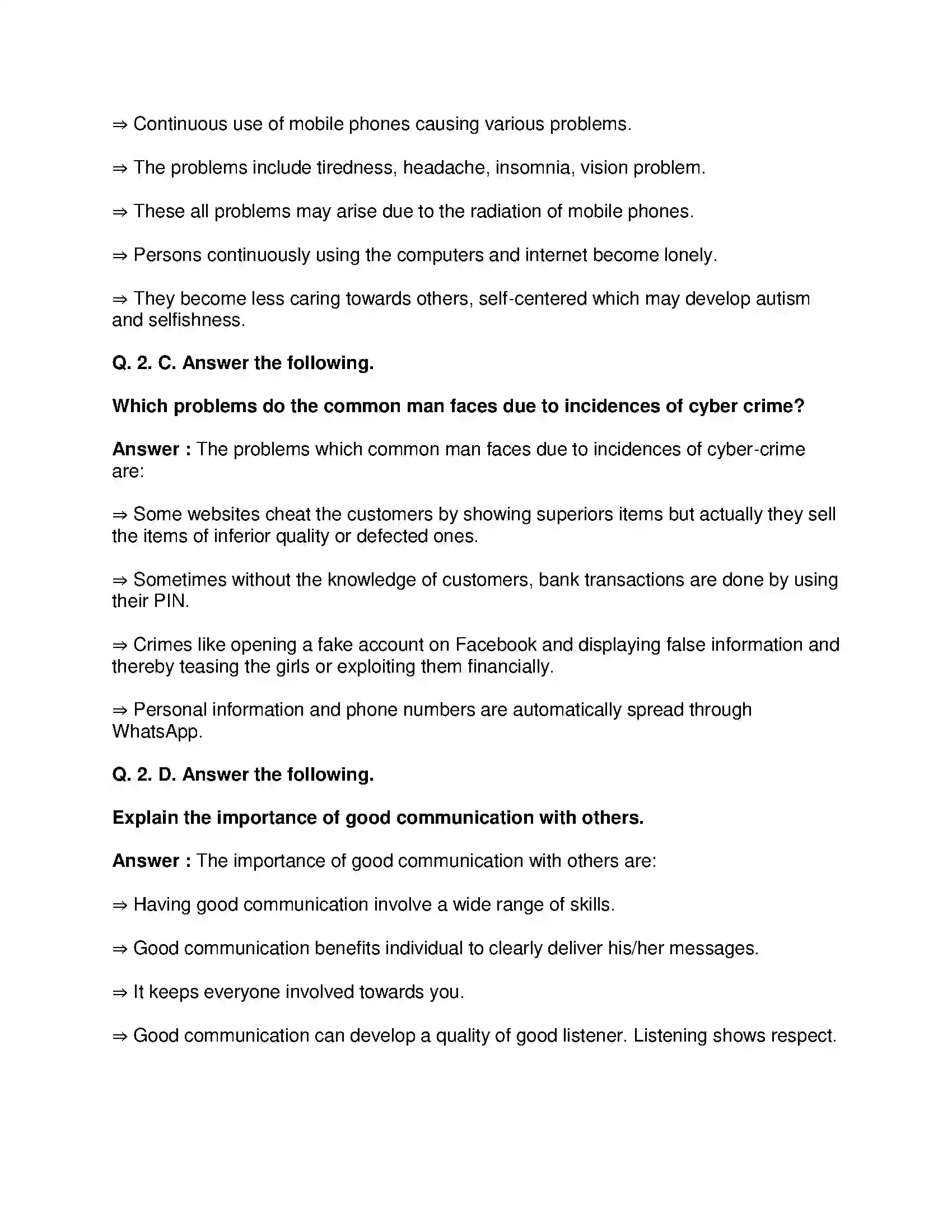 Maharashtra Board Class 10th Science & Technology-II - English Medium Introduction to Microbiology Solution 11