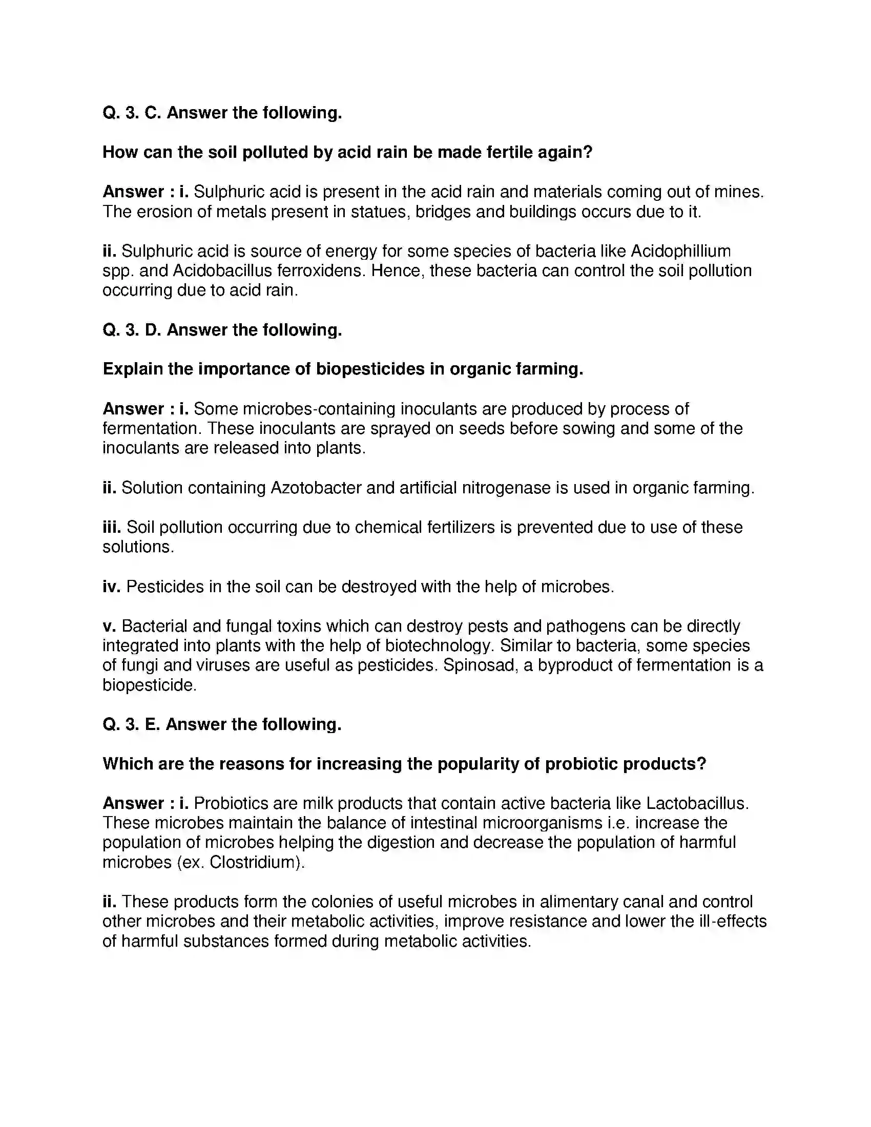 Maharashtra Board Class 10th Science & Technology-II - English Medium Introduction to Microbiology Solution 3
