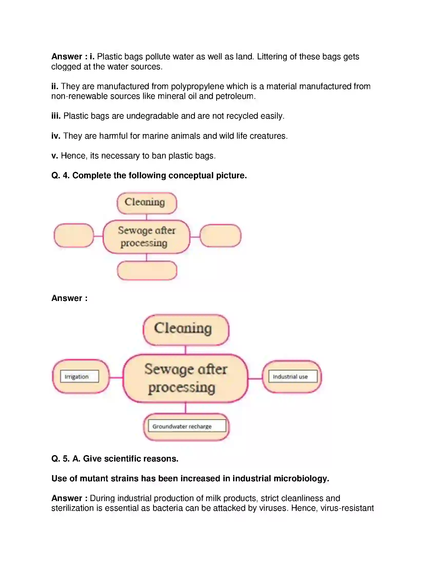 Maharashtra Board Class 10th Science & Technology-II - English Medium Introduction to Microbiology Solution 5