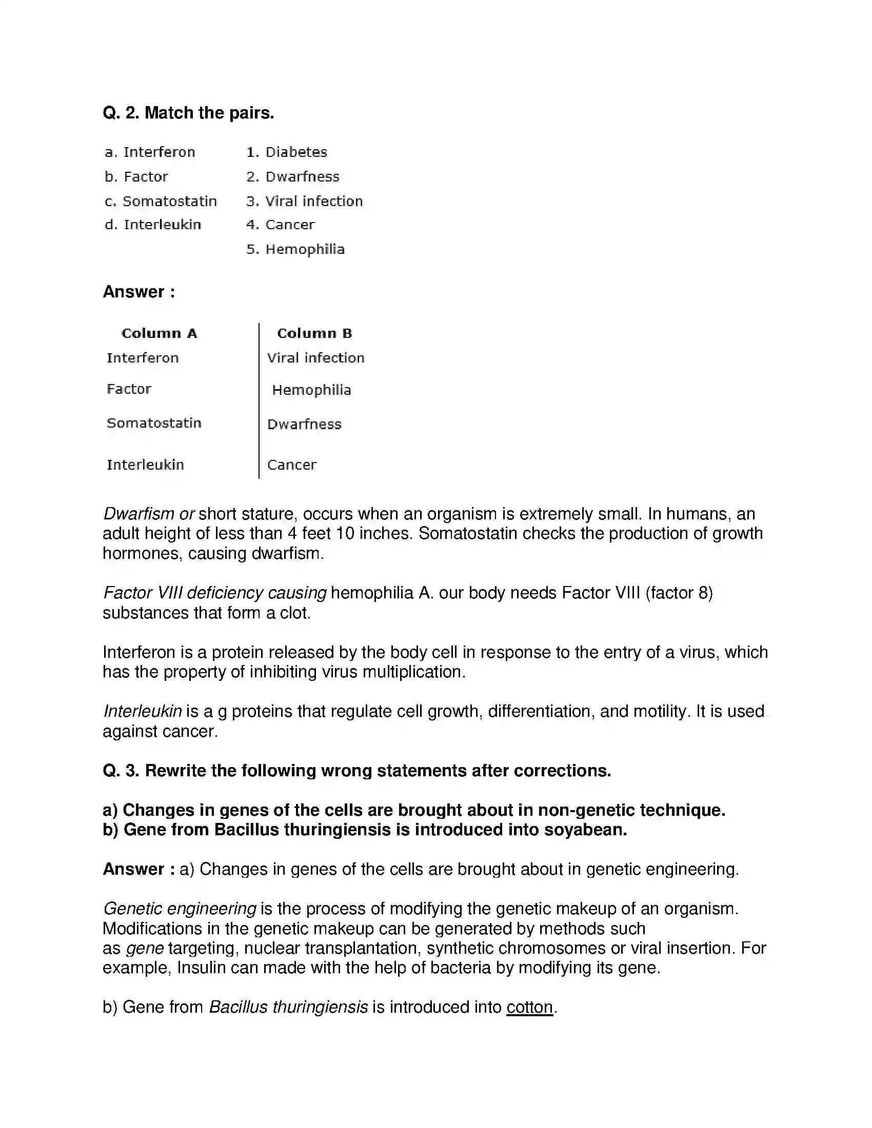 Maharashtra Board Class 10th Science & Technology-II - English Medium Cell Biology and Biotechnology Solution 2