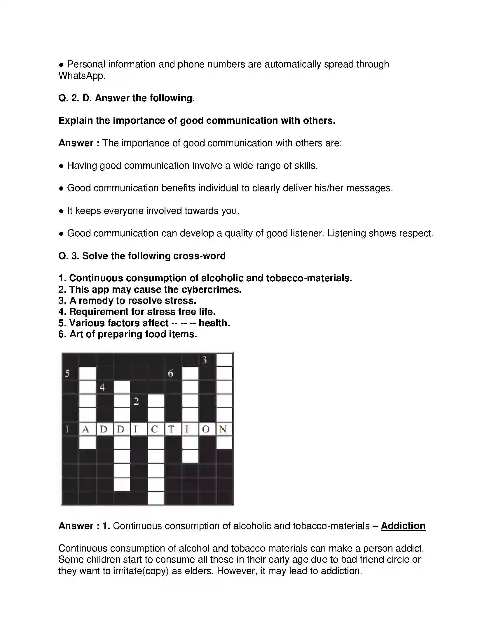 Maharashtra Board Class 10th Science & Technology-II - English Medium Social Health Solution 3