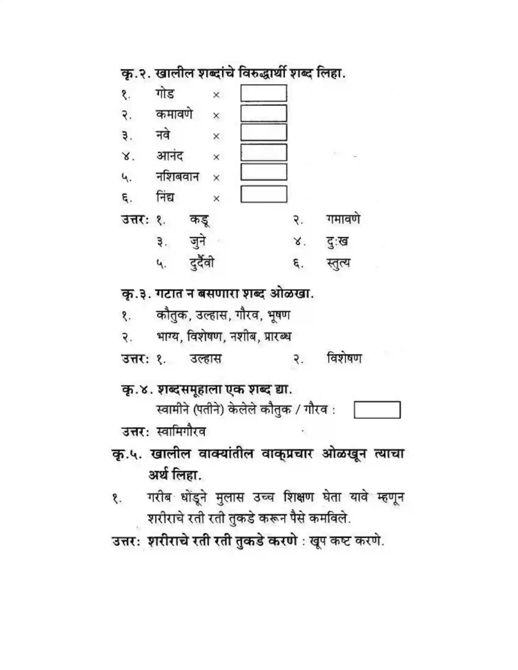 Maharashtra Board Class 10th कुमारभारती स्त्रीपुरुष तुलना - गद्य - विभाग Solution 16