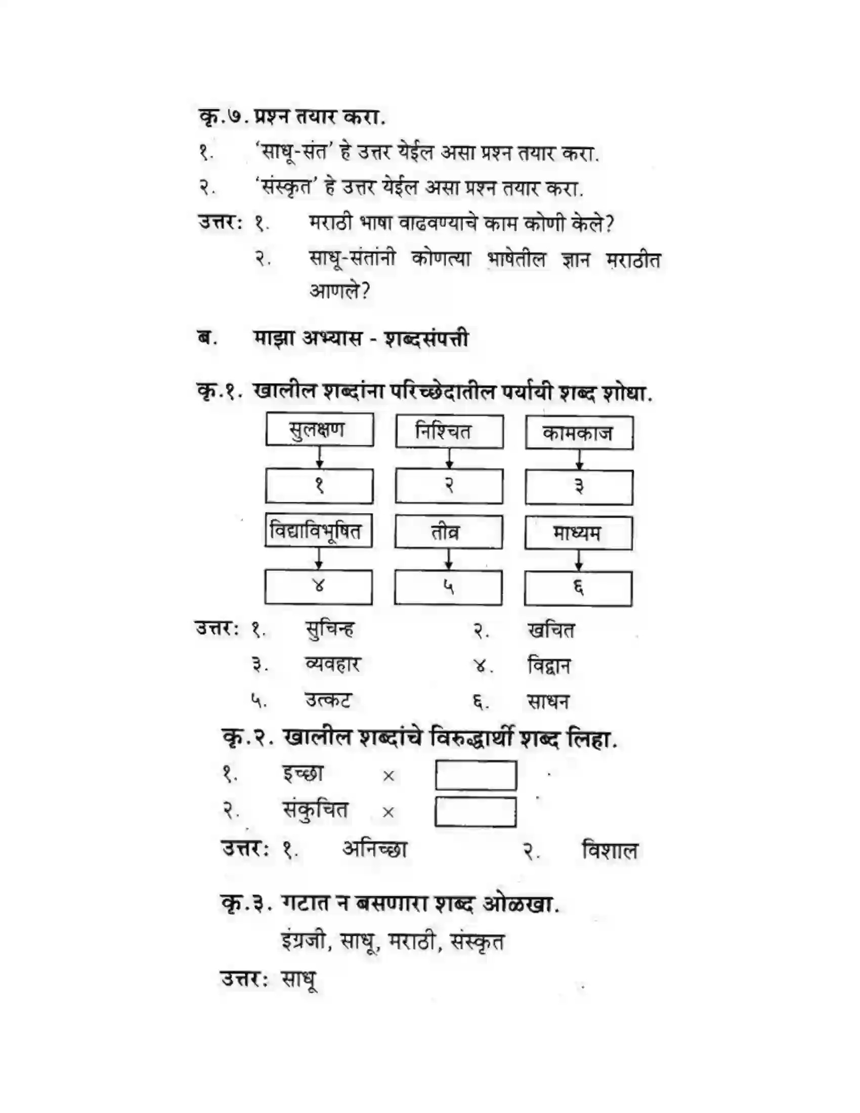 Maharashtra Board Class 10th कुमारभारती स्वभाषेची अभिवृद्धि - गद्य -विभाग Solution 25