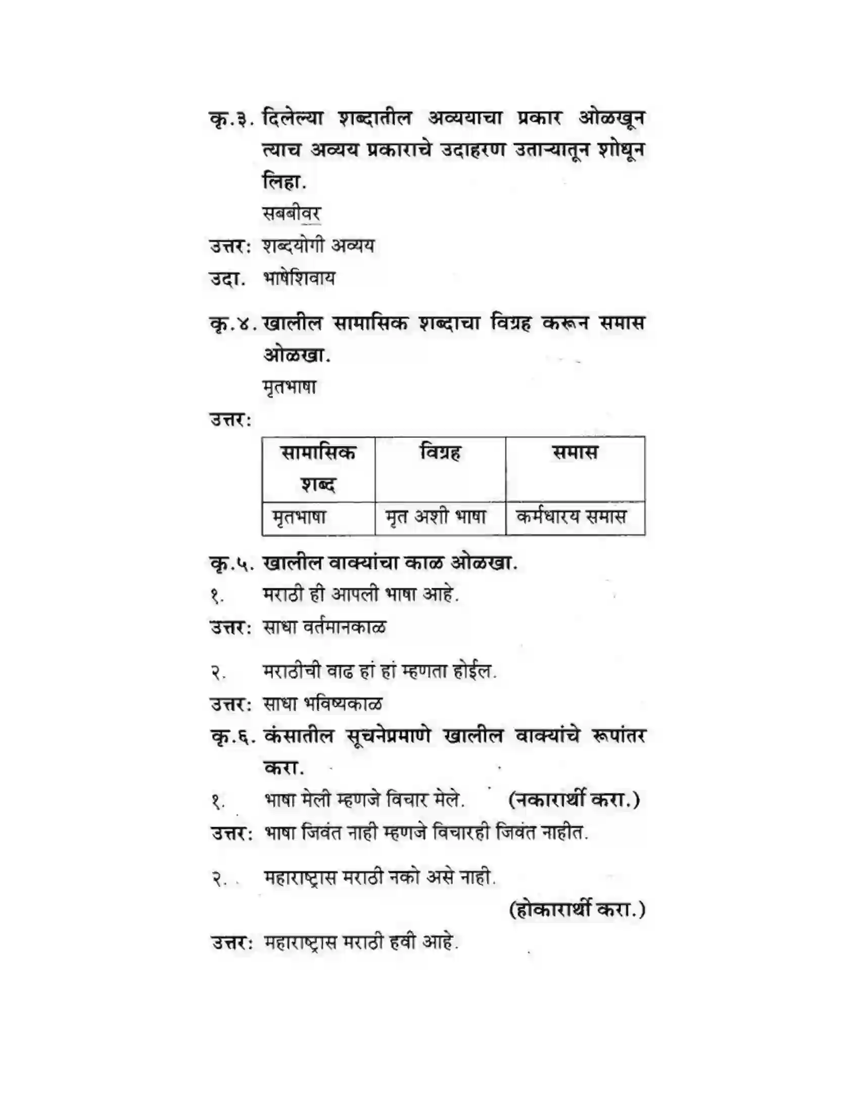 Maharashtra Board Class 10th कुमारभारती स्वभाषेची अभिवृद्धि - गद्य -विभाग Solution 45