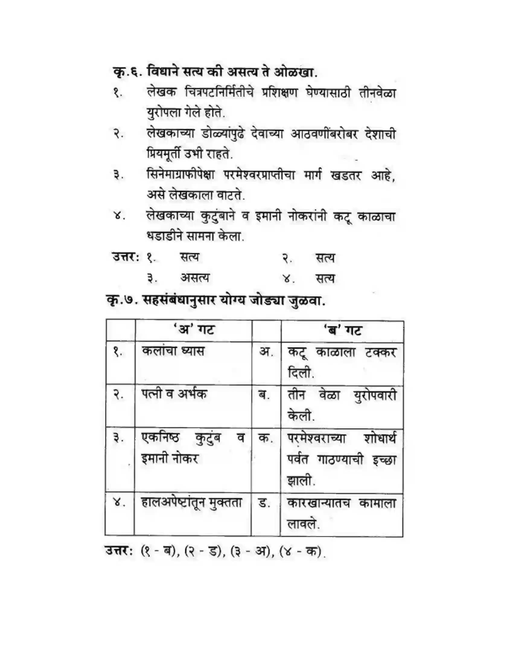 Maharashtra Board Class 10th कुमारभारती मत्पिय देशबांधवांनो ! - गद्य -विभाग Solution 17