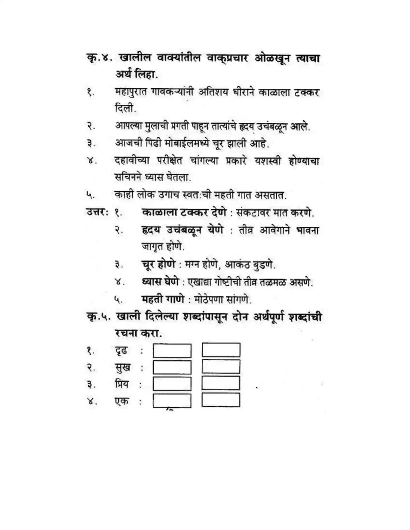 Maharashtra Board Class 10th कुमारभारती मत्पिय देशबांधवांनो ! - गद्य -विभाग Solution 19