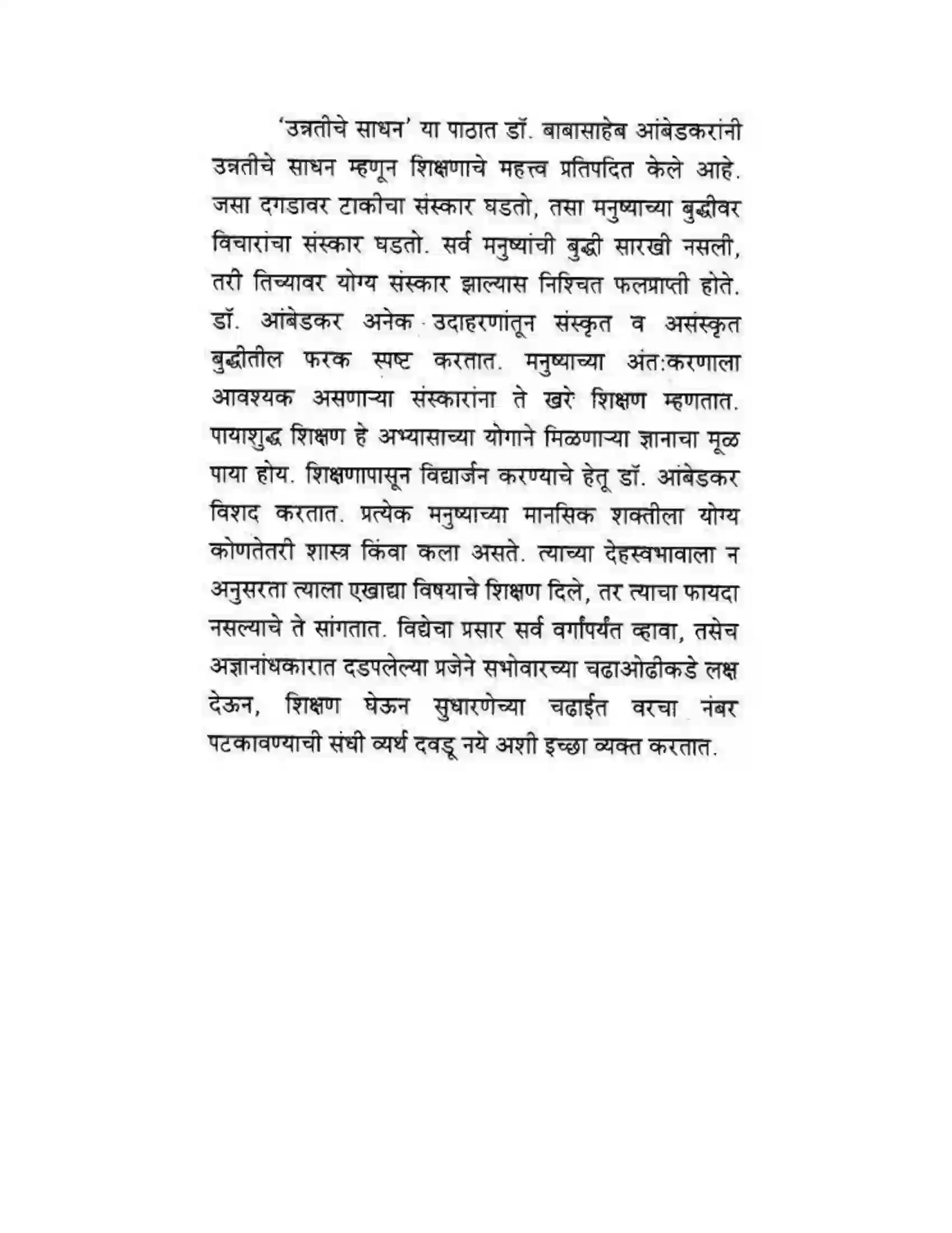 Maharashtra Board Class 10th कुमारभारती उन्नतीचे साधन - गद्य -विभाग Solution 45