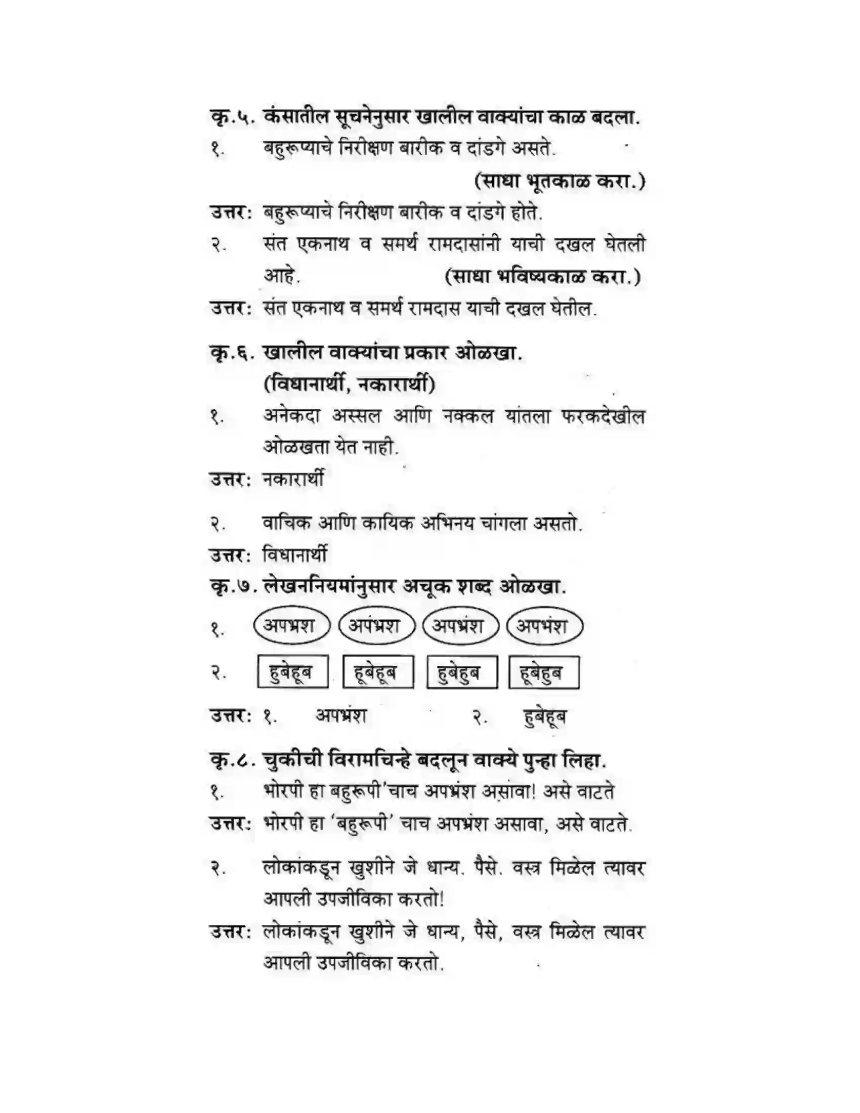 Maharashtra Board Class 10th कुमारभारती बहुरूपी - गद्य -विभाग Solution 23