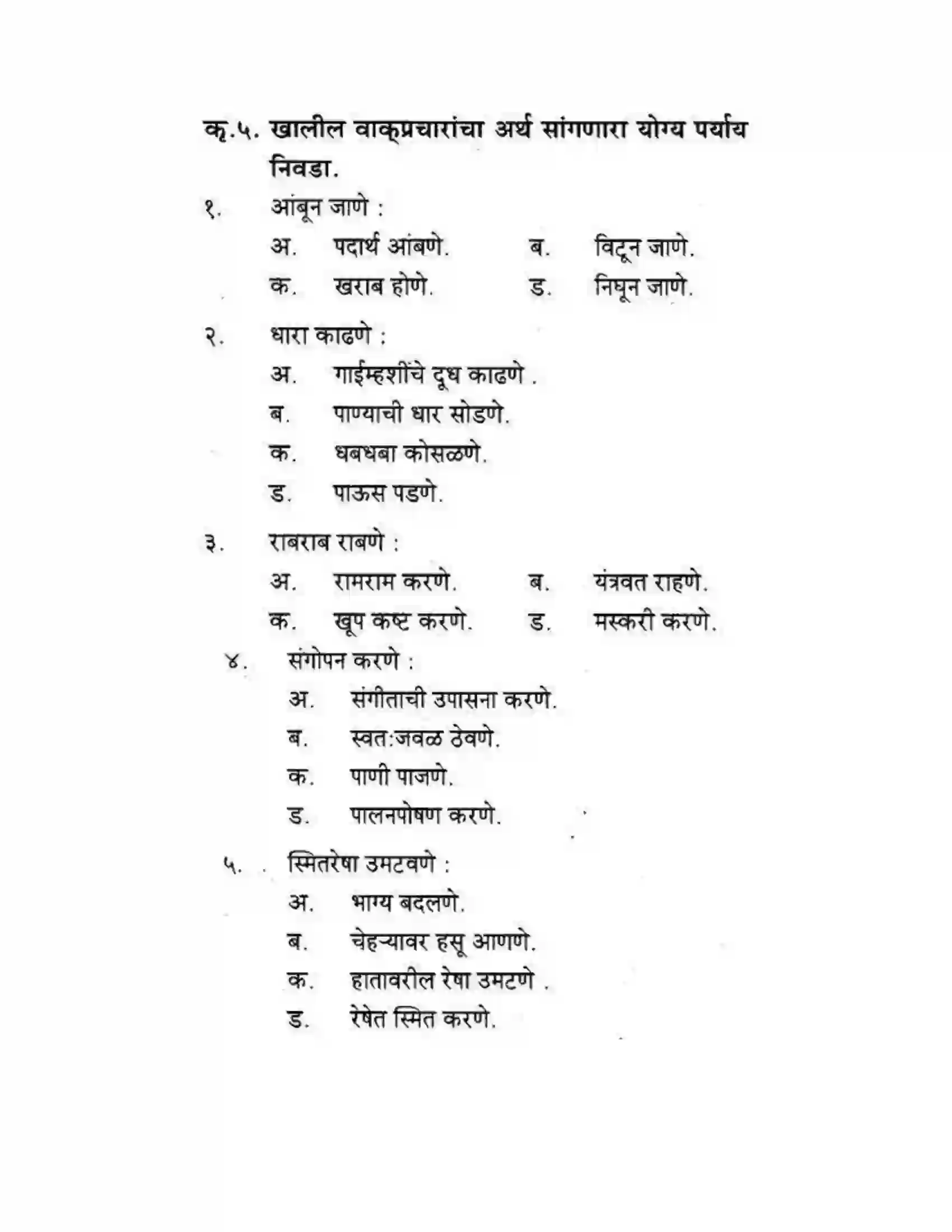 Maharashtra Board Class 10th कुमारभारती बहुरूपी - गद्य -विभाग Solution 31