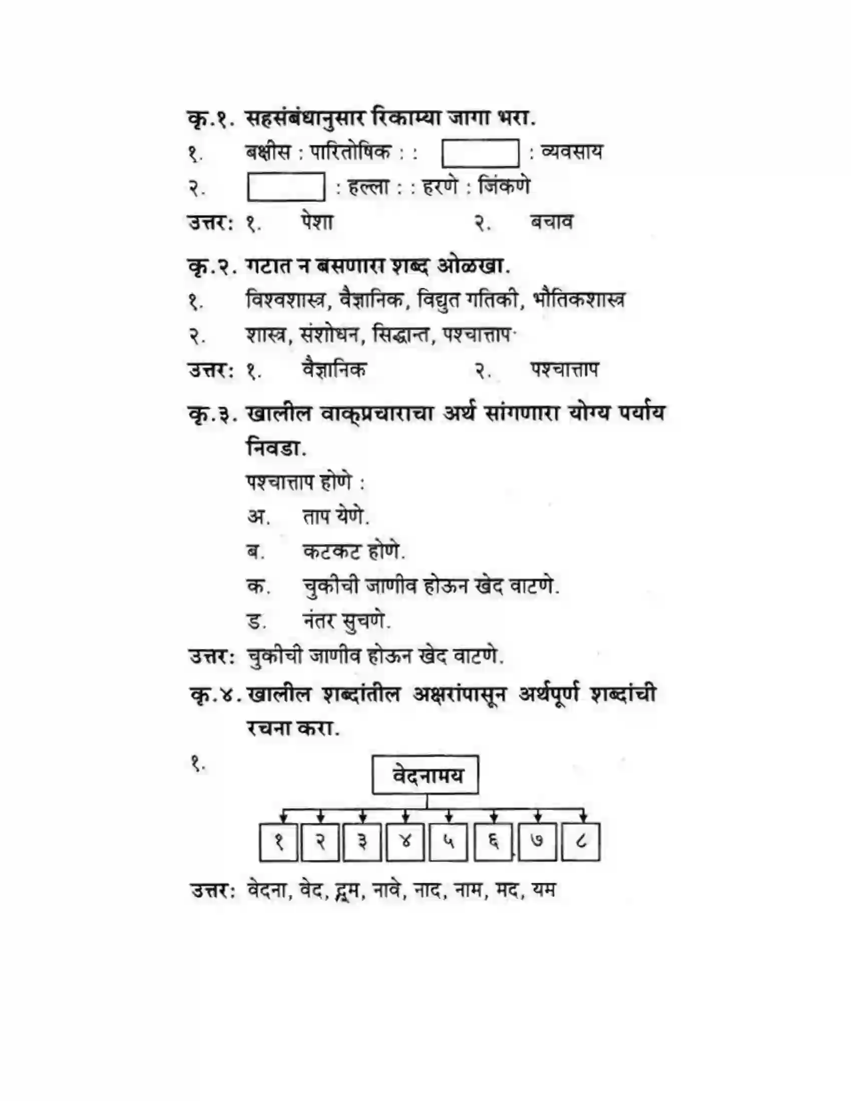 Maharashtra Board Class 10th कुमारभारती विज्ञान संशोधनातील उत्तेजना - गद्य -विभाग Solution 42