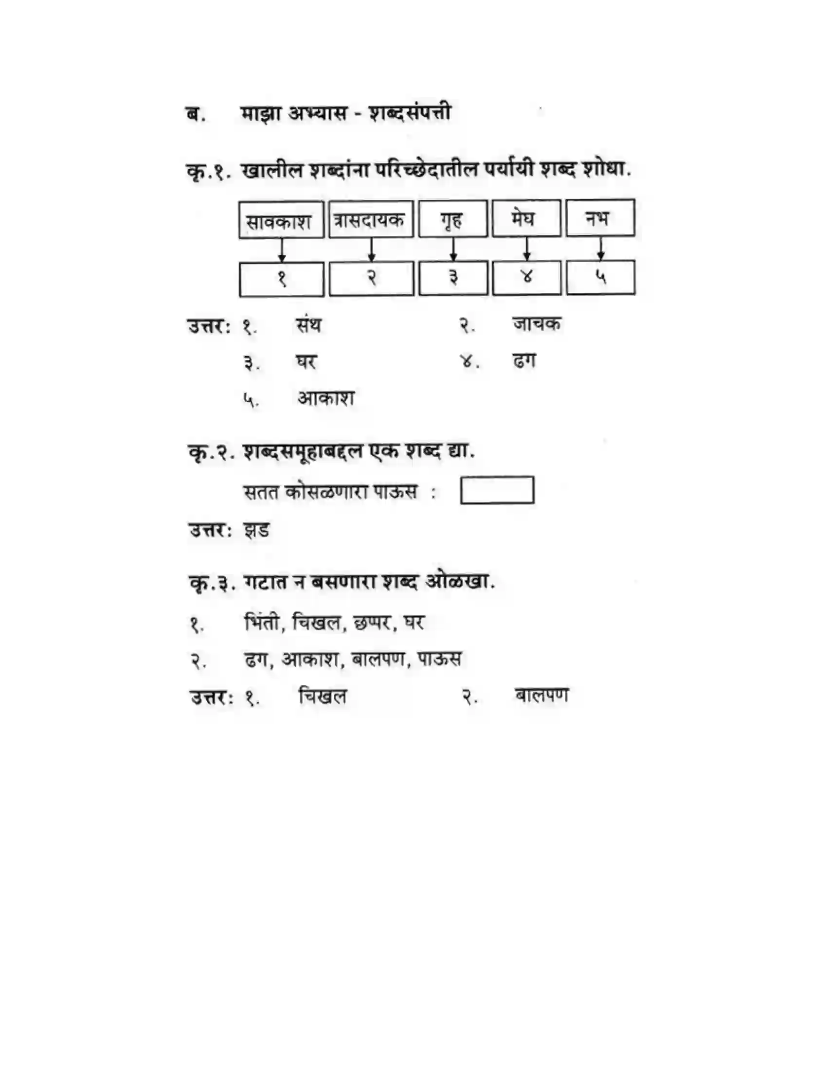 Maharashtra Board Class 10th कुमारभारती पाठ फिरवणारा पाऊस - गद्य -विभाग Solution 24