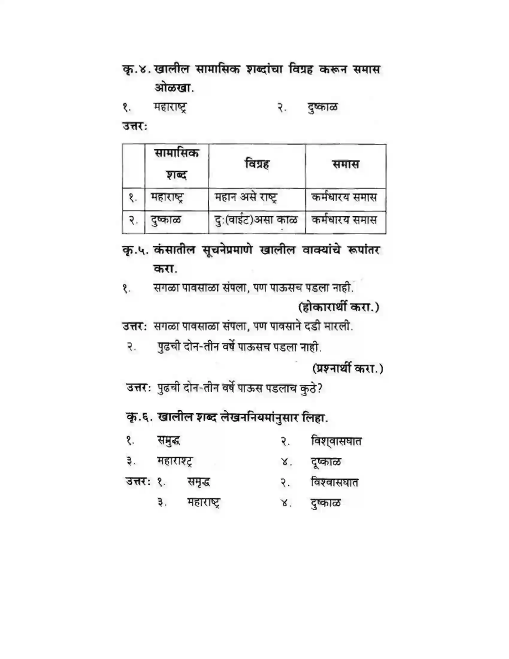 Maharashtra Board Class 10th कुमारभारती पाठ फिरवणारा पाऊस - गद्य -विभाग Solution 27
