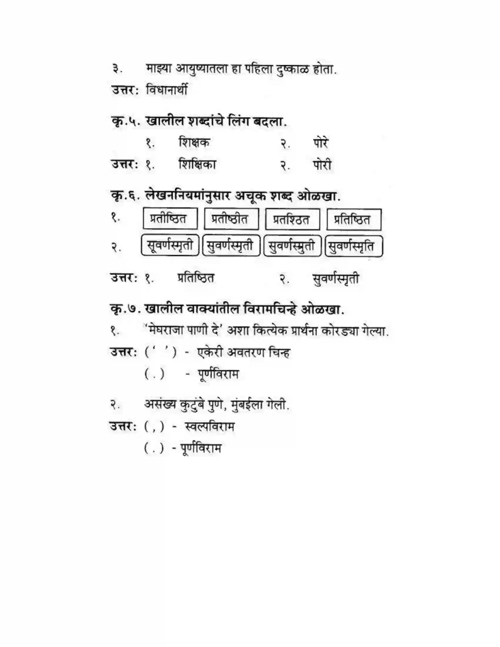 Maharashtra Board Class 10th कुमारभारती पाठ फिरवणारा पाऊस - गद्य -विभाग Solution 36