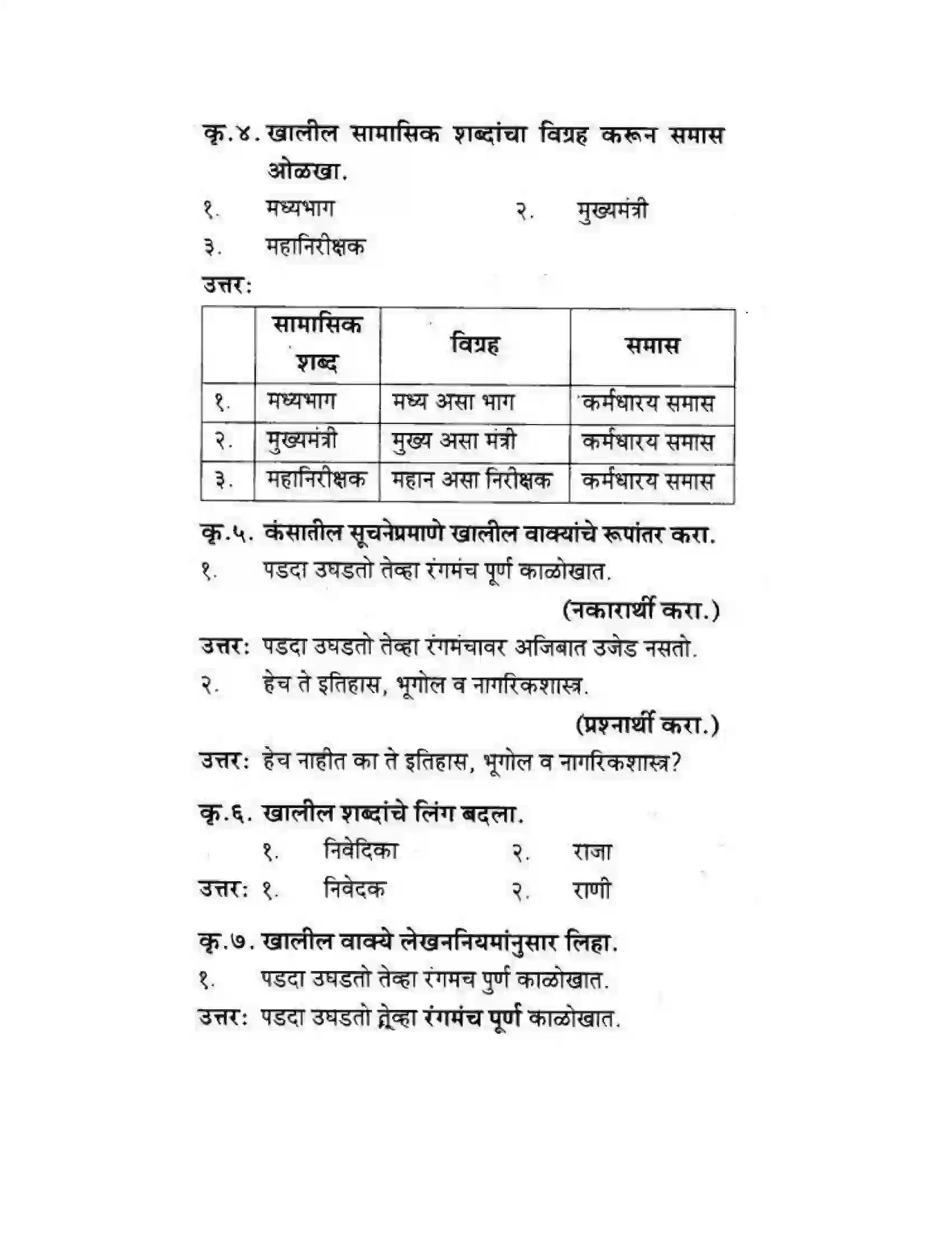 Maharashtra Board Class 10th कुमारभारती विषय गेले पठ्ठून - गद्य -विभाग Solution 13
