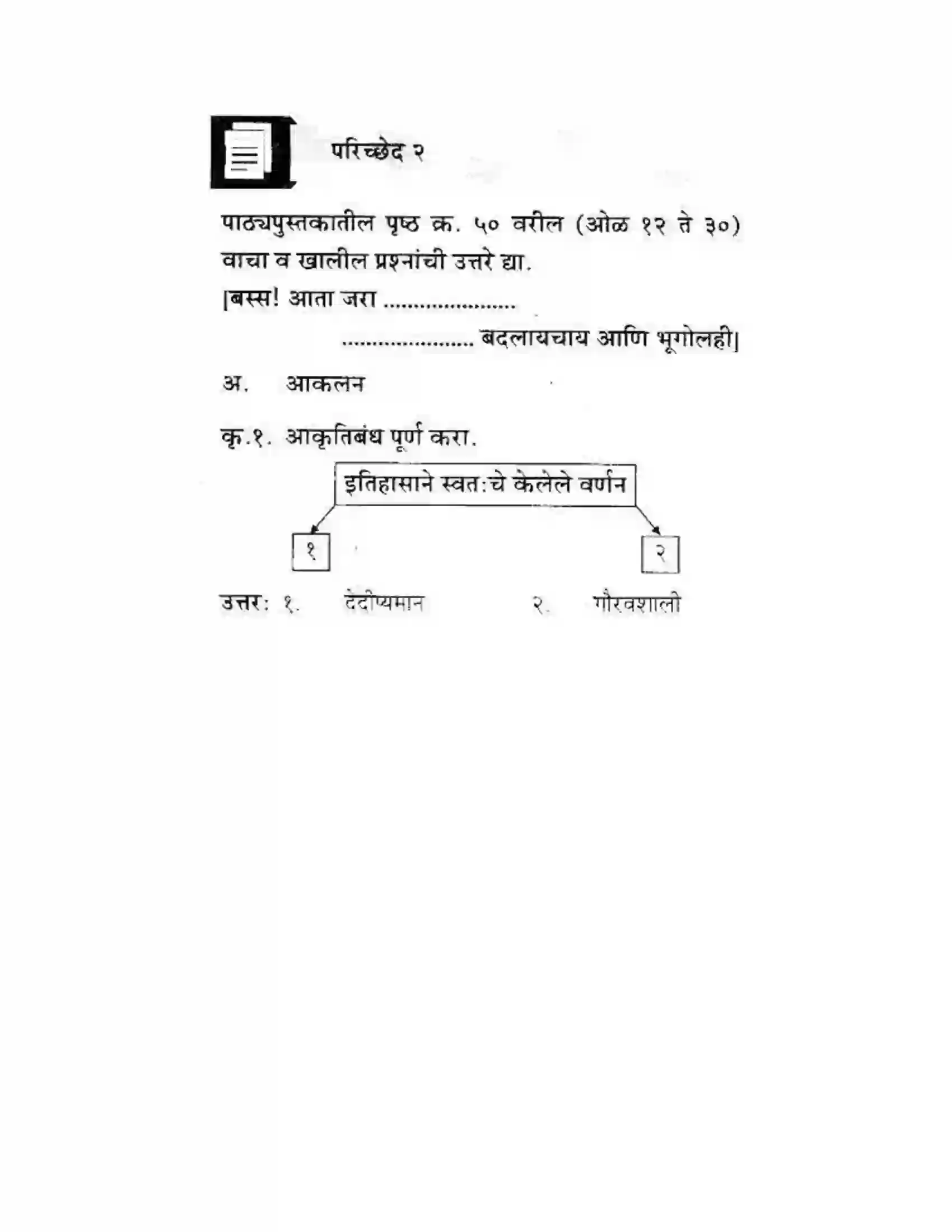 Maharashtra Board Class 10th कुमारभारती विषय गेले पठ्ठून - गद्य -विभाग Solution 16