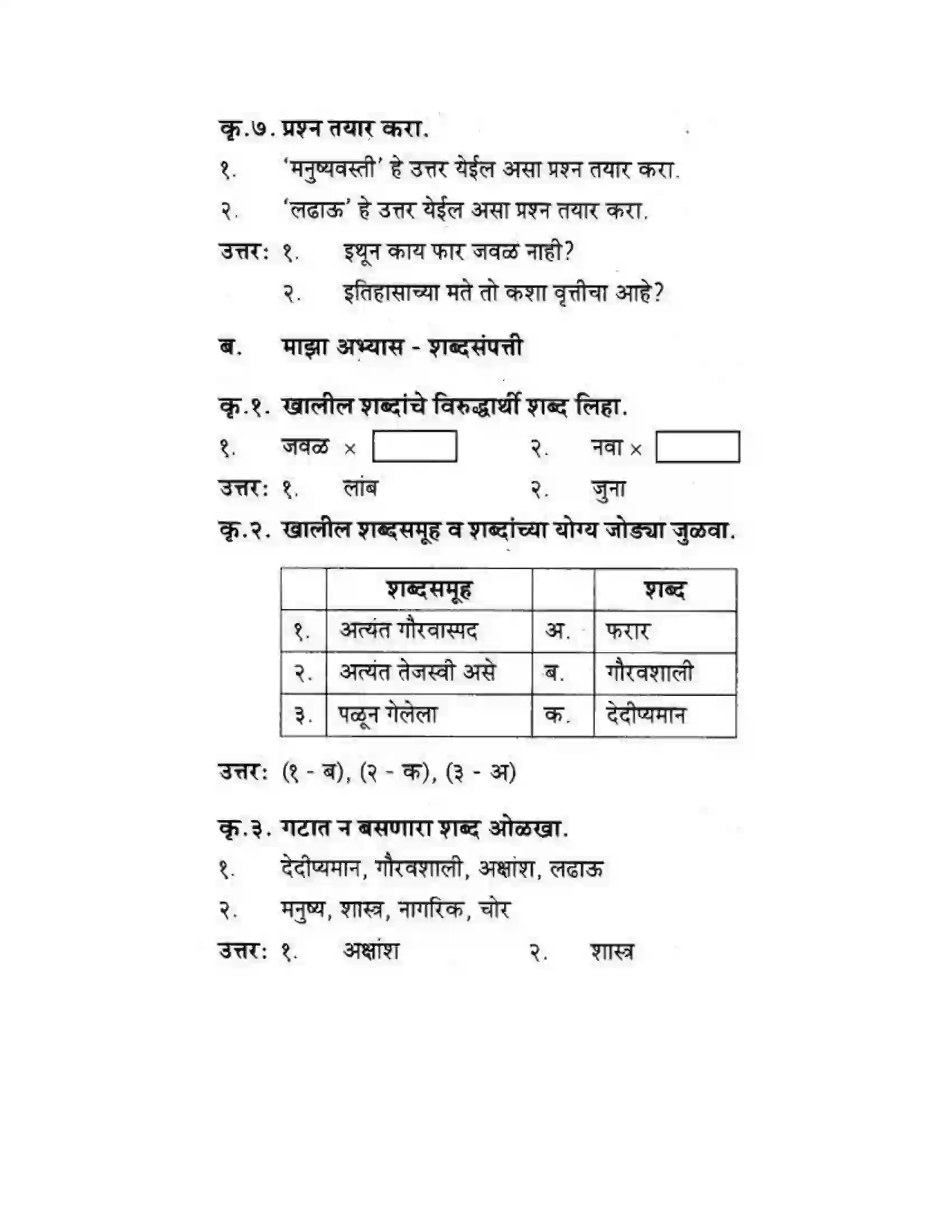Maharashtra Board Class 10th कुमारभारती विषय गेले पठ्ठून - गद्य -विभाग Solution 19