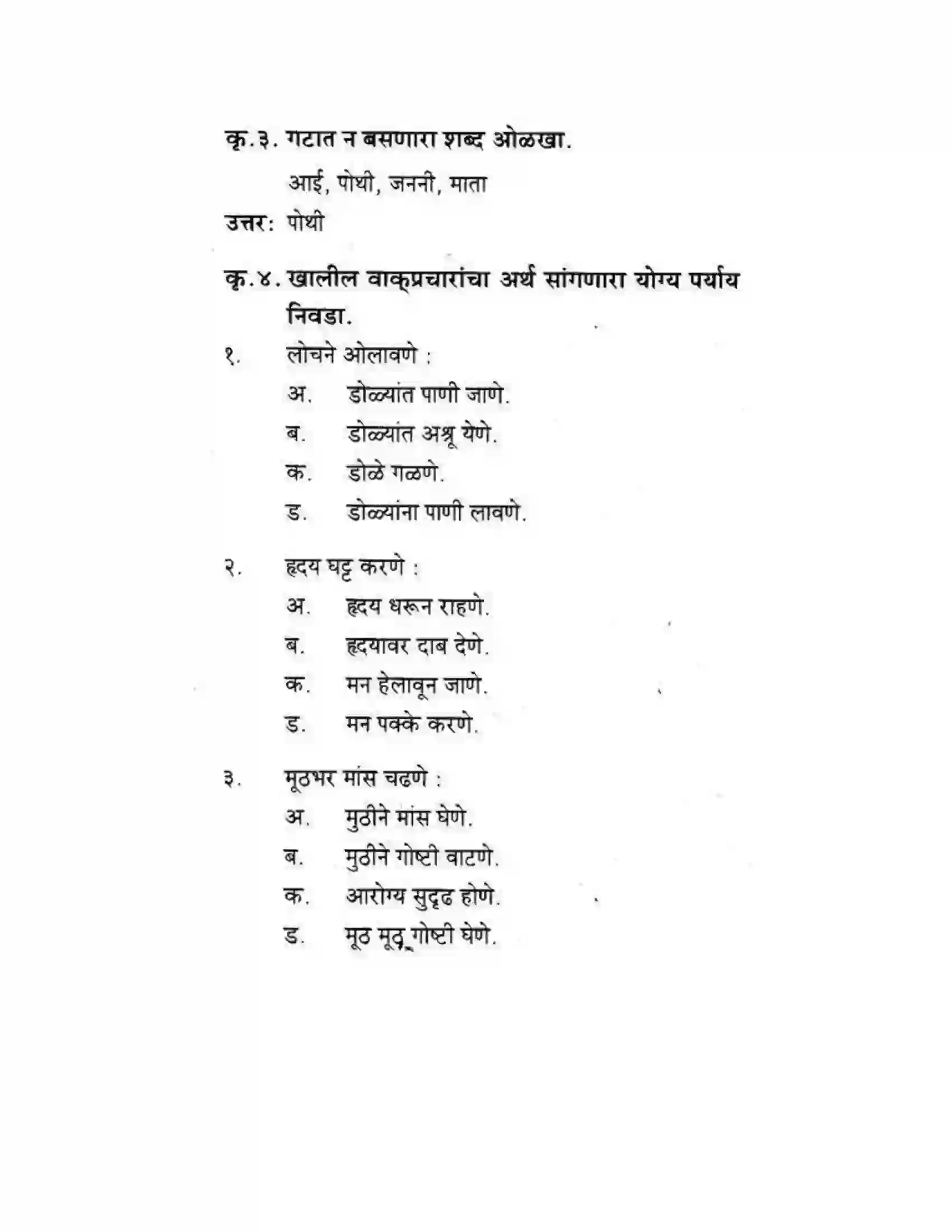 Maharashtra Board Class 10th कुमारभारती दूरस्थ मातेस - पद्य-विभाग Solution 8