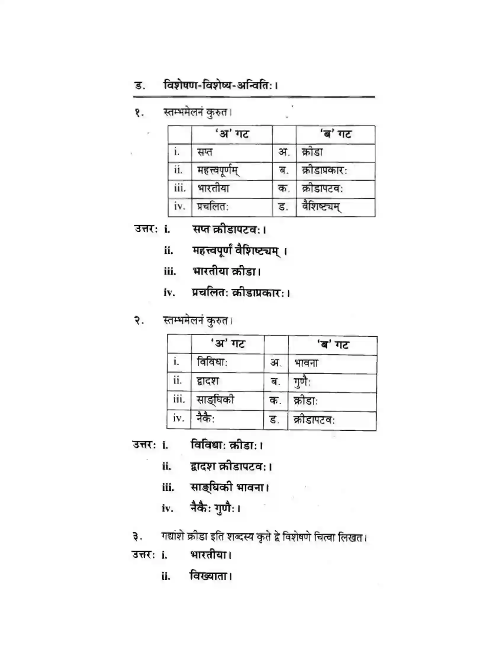 Maharashtra Board Class 10th मकरन्द (Sanskrit) महाराष्ट्रस्य विश्वविख्याता क्रीडा। - गद्यम अवबोधनम Solution 9