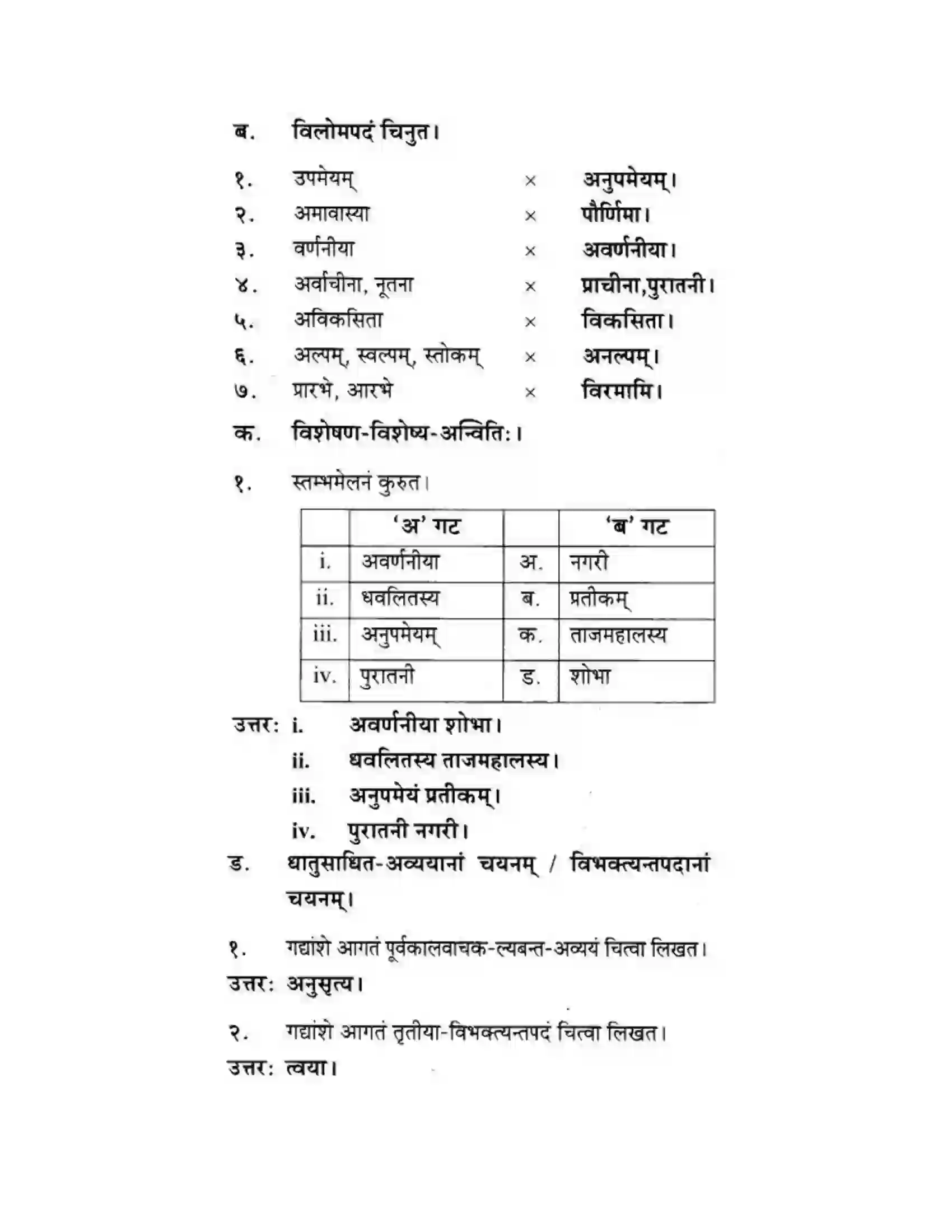 Maharashtra Board Class 10th मकरन्द (Sanskrit) सप्ताश्चर्याणि। - गद्यम अवबोधनम Solution 18