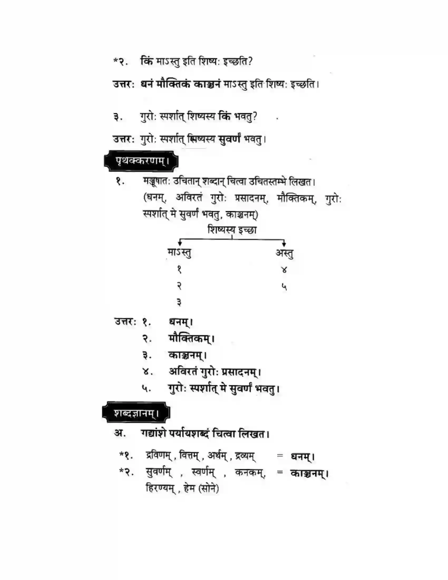 Maharashtra Board Class 10th मकरन्द (Sanskrit) गुरुवन्दना। - पद्यम अवबोधनम Solution 5