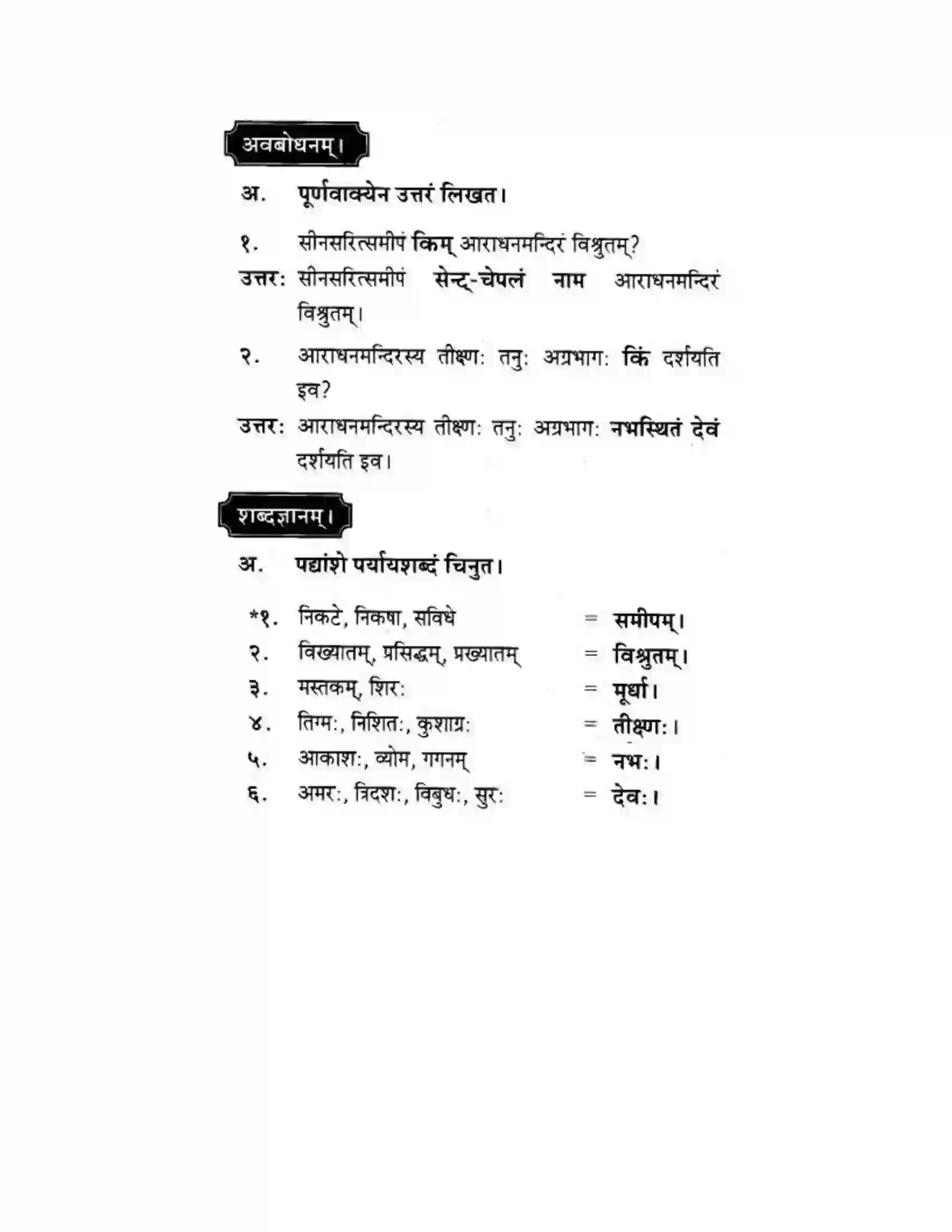 Maharashtra Board Class 10th मकरन्द (Sanskrit) पैरिस – नगरवर्णनम। - पद्यम अवबोधनम Solution 3
