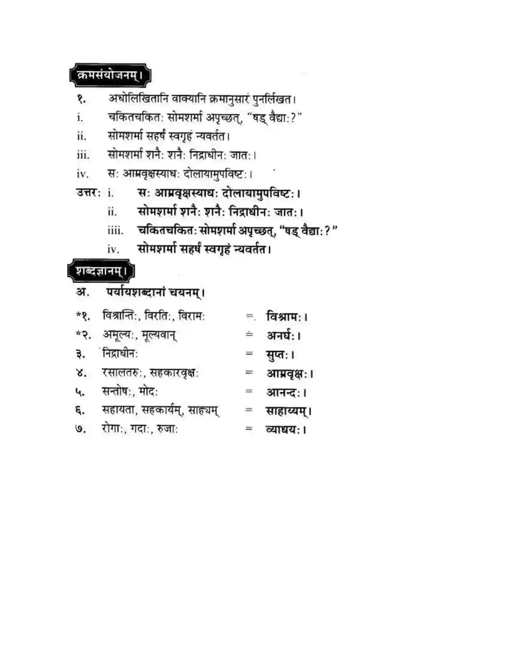 Maharashtra Board Class 10th मन्दाकिनी (Sanskrit) अनर्घा षड वैद्या। - गद्यम अवबोधनम Solution 18