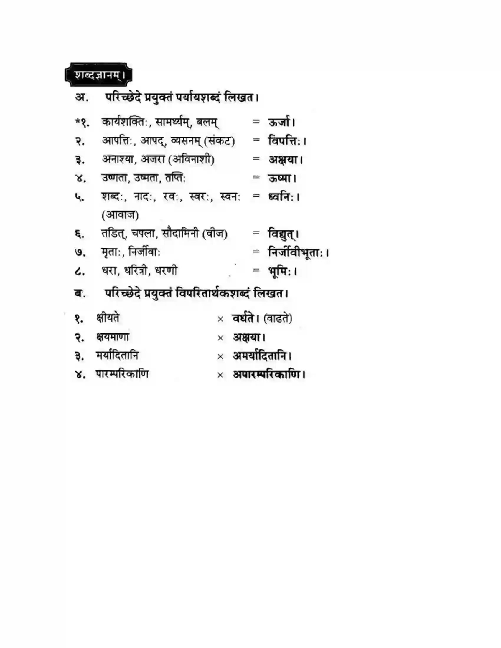 Maharashtra Board Class 10th मन्दाकिनी (Sanskrit) ऊर्जासञ्चय एव धनसञ्चय। - गद्यम अवबोधनम Solution 8