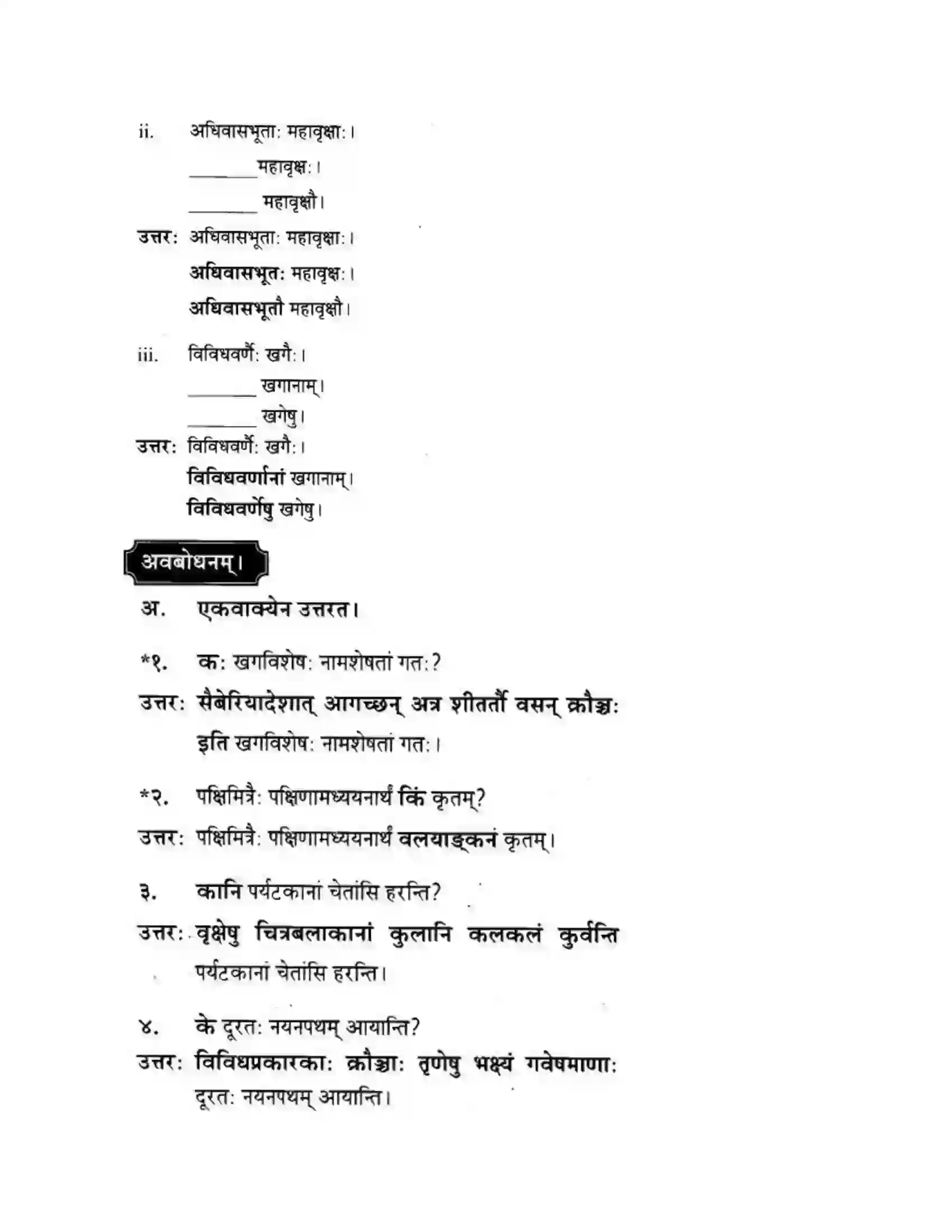 Maharashtra Board Class 10th मन्दाकिनी (Sanskrit) पक्षिमित्रा भवाम। - गद्यम अवबोधनम Solution 10