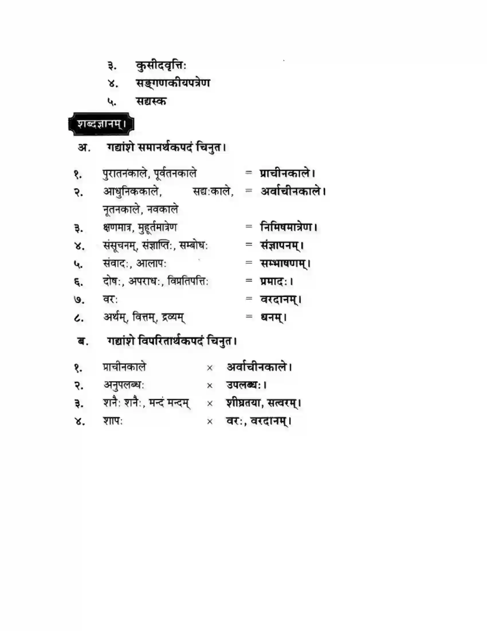 Maharashtra Board Class 10th मन्दाकिनी (Sanskrit) ज्ञानकल्पवृक्षा। - गद्यम अवबोधनम Solution 15
