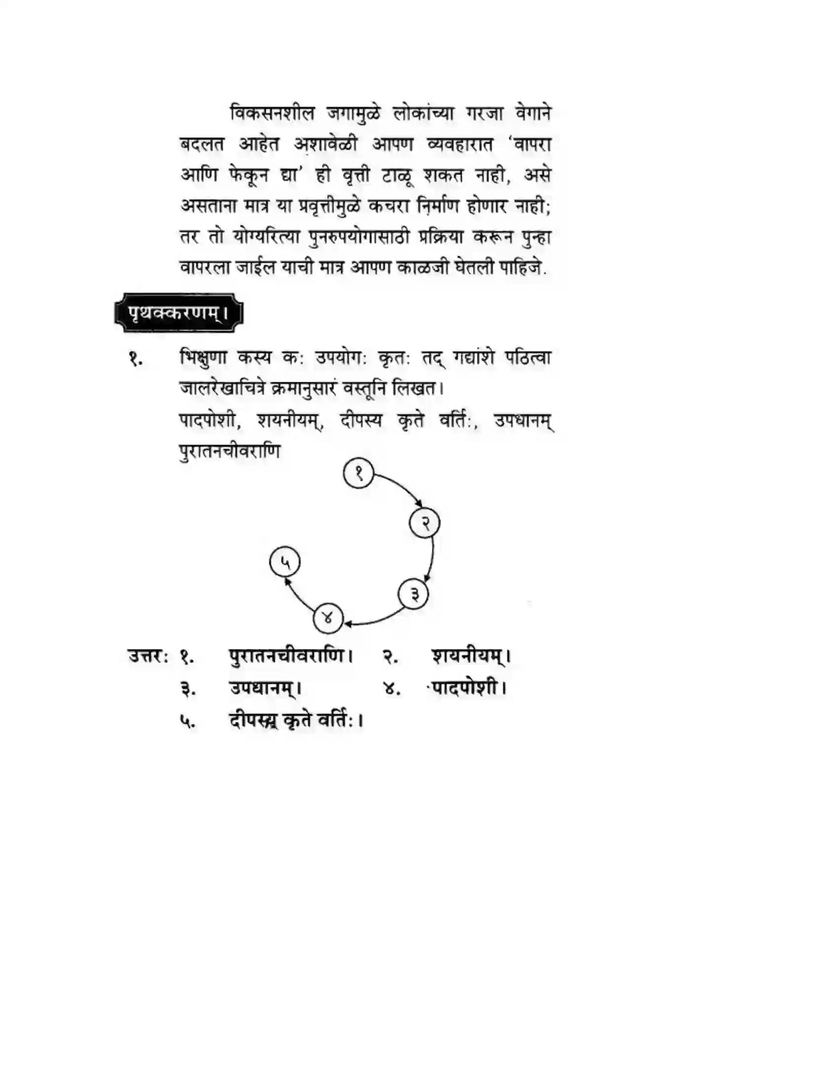 Maharashtra Board Class 10th मन्दाकिनी (Sanskrit) अमूल्य विद्यते सर्वम। - गद्यम अवबोधनम Solution 16