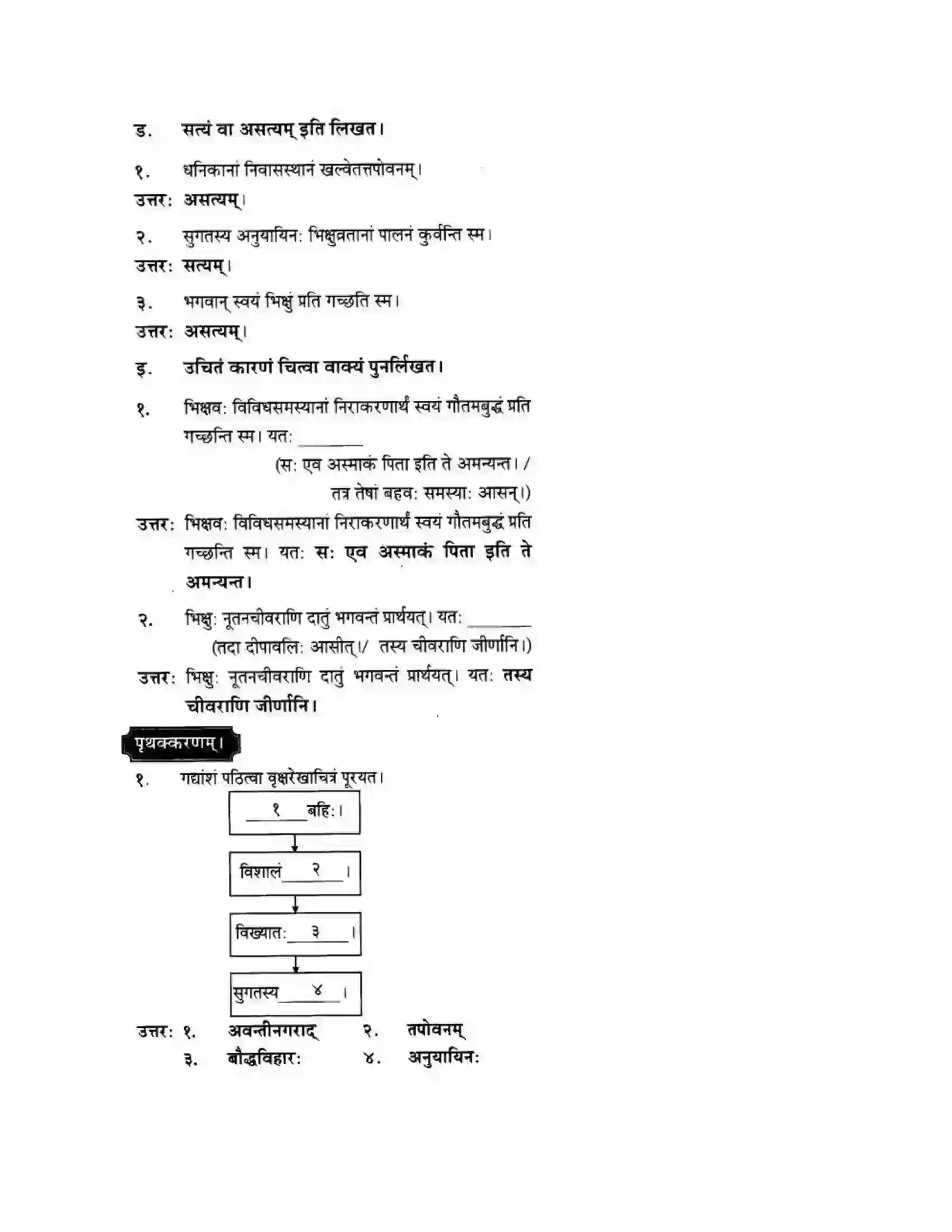 Maharashtra Board Class 10th मन्दाकिनी (Sanskrit) अमूल्य विद्यते सर्वम। - गद्यम अवबोधनम Solution 3