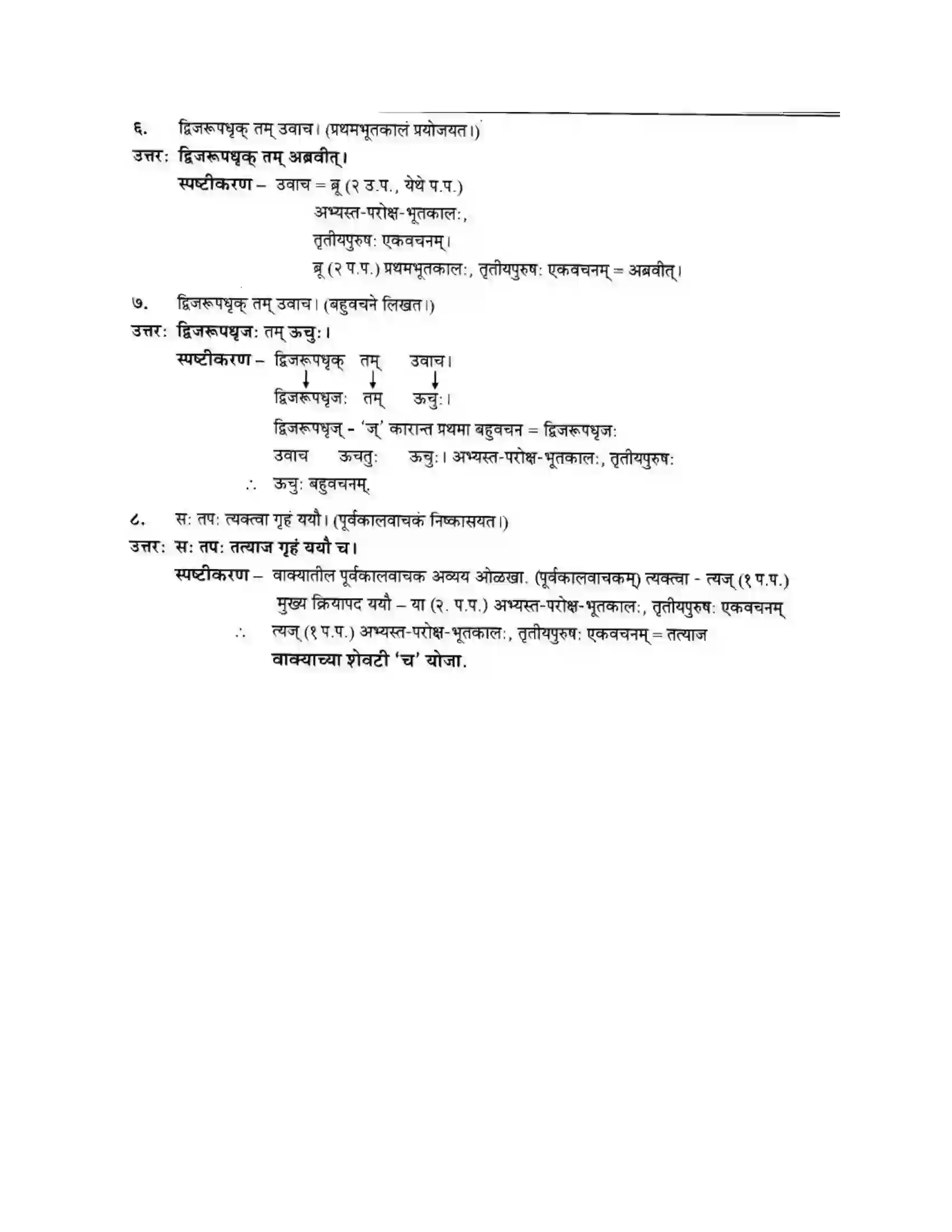 Maharashtra Board Class 10th मन्दाकिनी (Sanskrit) सिकतासेतुः। - पद्यम अवबोधनम Solution 11