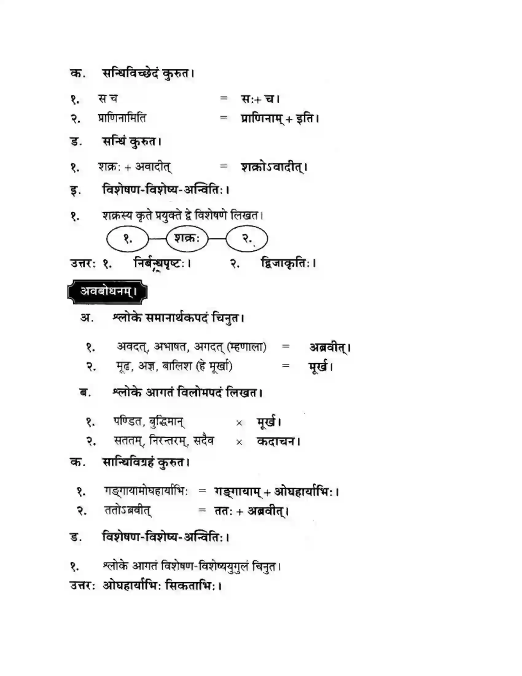 Maharashtra Board Class 10th मन्दाकिनी (Sanskrit) सिकतासेतुः। - पद्यम अवबोधनम Solution 6