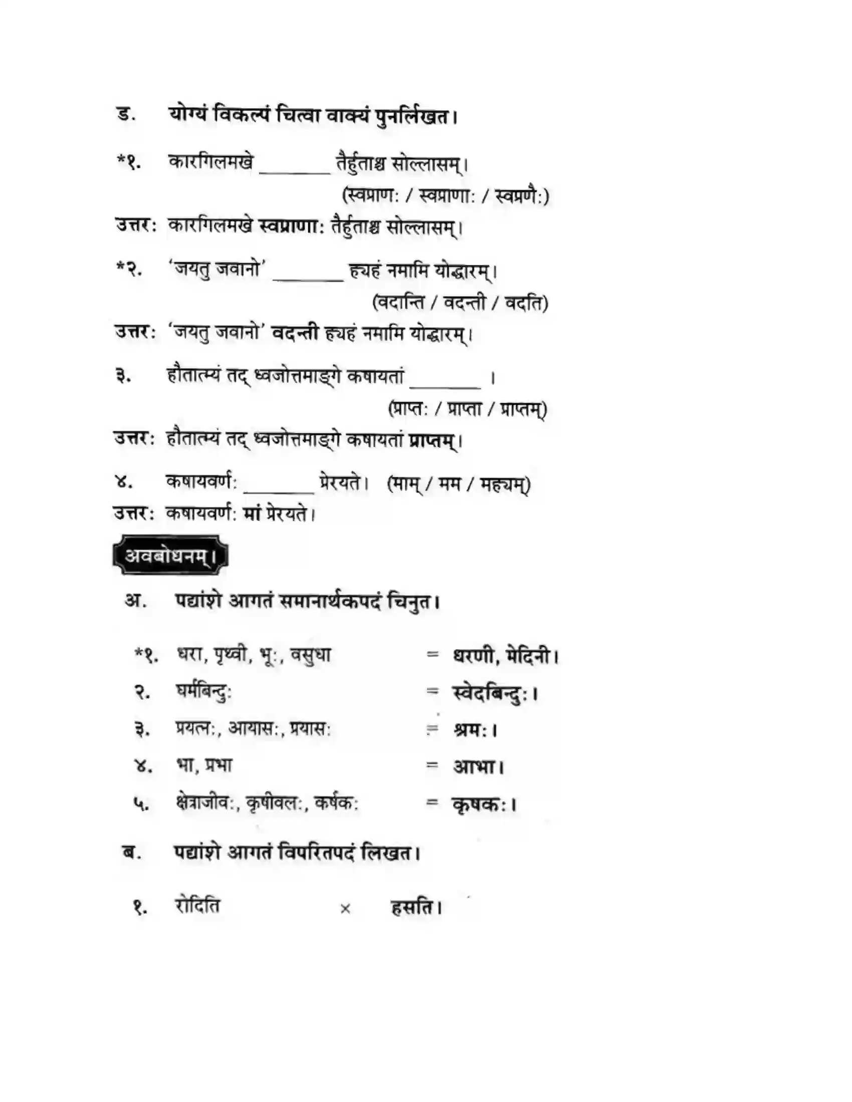 Maharashtra Board Class 10th मन्दाकिनी (Sanskrit) नमामि राष्ट्रध्वजम। - पद्यम अवबोधनम Solution 3