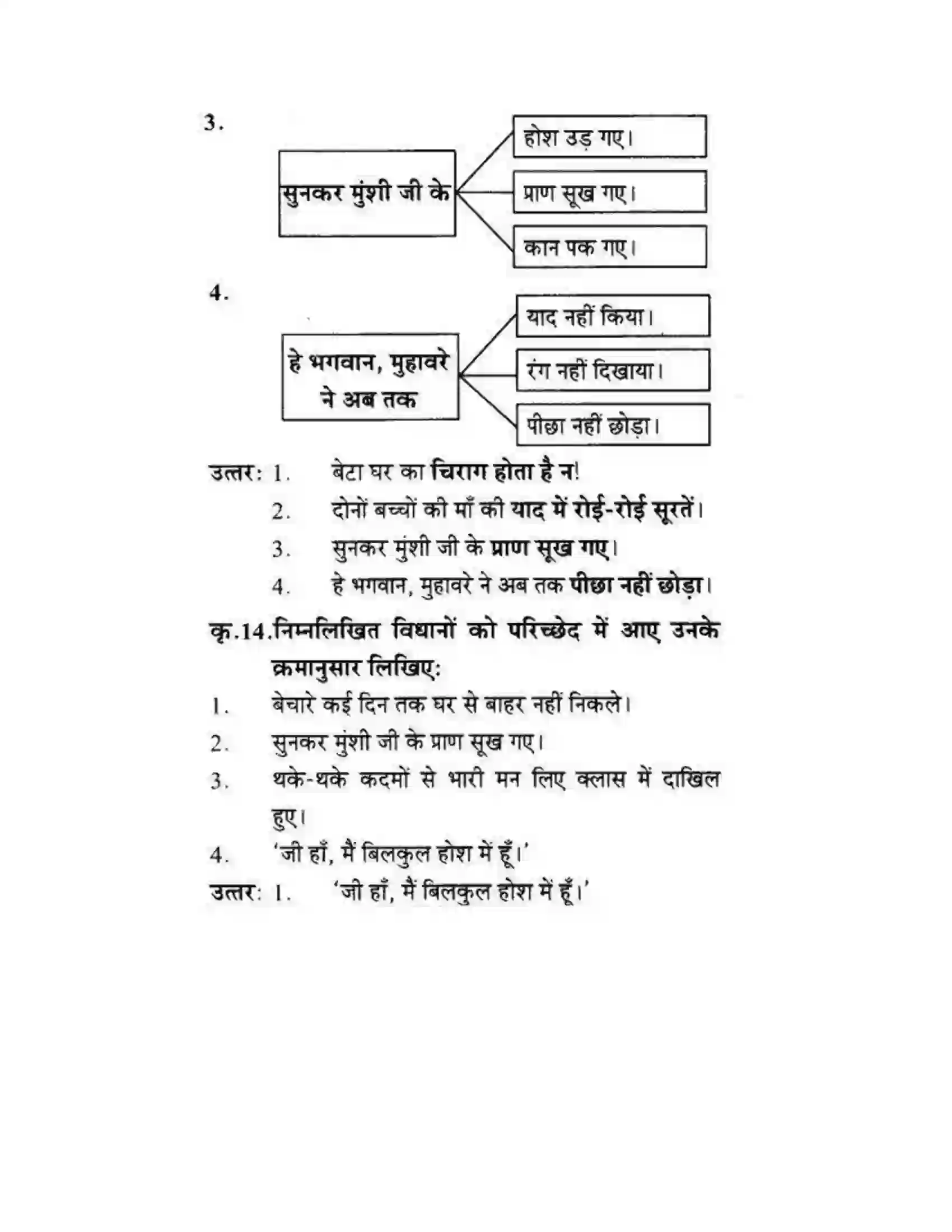 Maharashtra Board Class 10th लोकवाणी मुहावरे और मुंशी जी की सनक - गद्य विभाग Solution 22