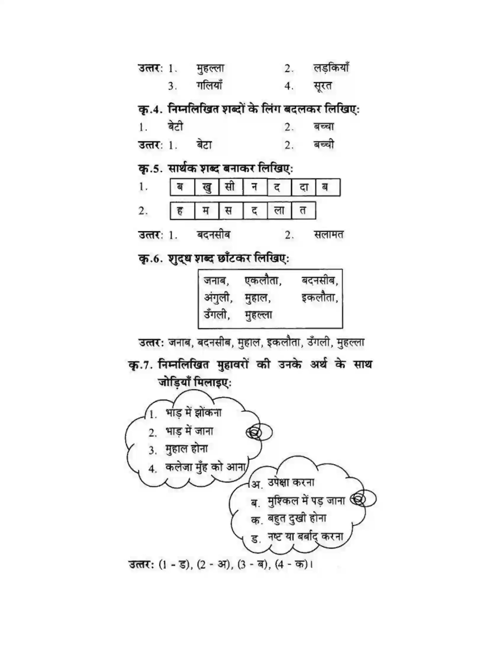 Maharashtra Board Class 10th लोकवाणी मुहावरे और मुंशी जी की सनक - गद्य विभाग Solution 24