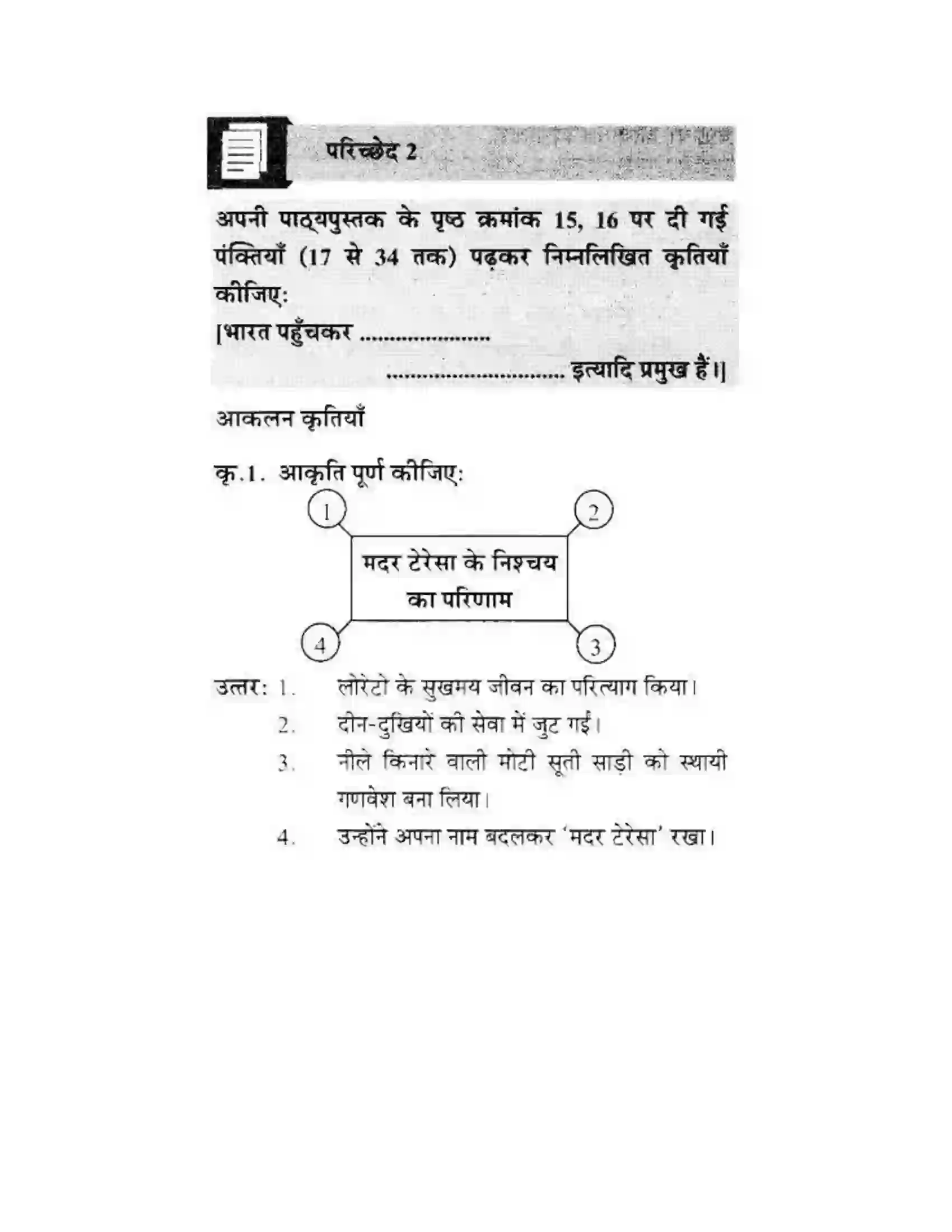 Maharashtra Board Class 10th लोकवाणी मदर टेरेसा - गद्य विभाग Solution 14
