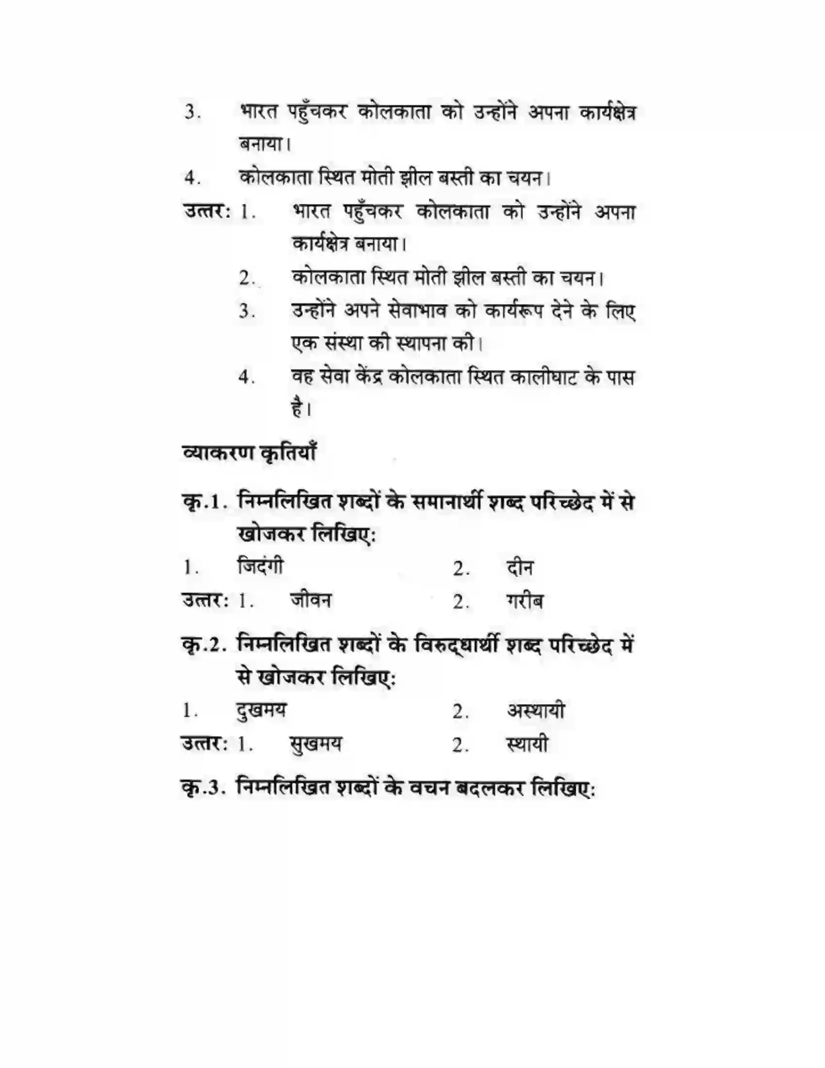 Maharashtra Board Class 10th लोकवाणी मदर टेरेसा - गद्य विभाग Solution 18