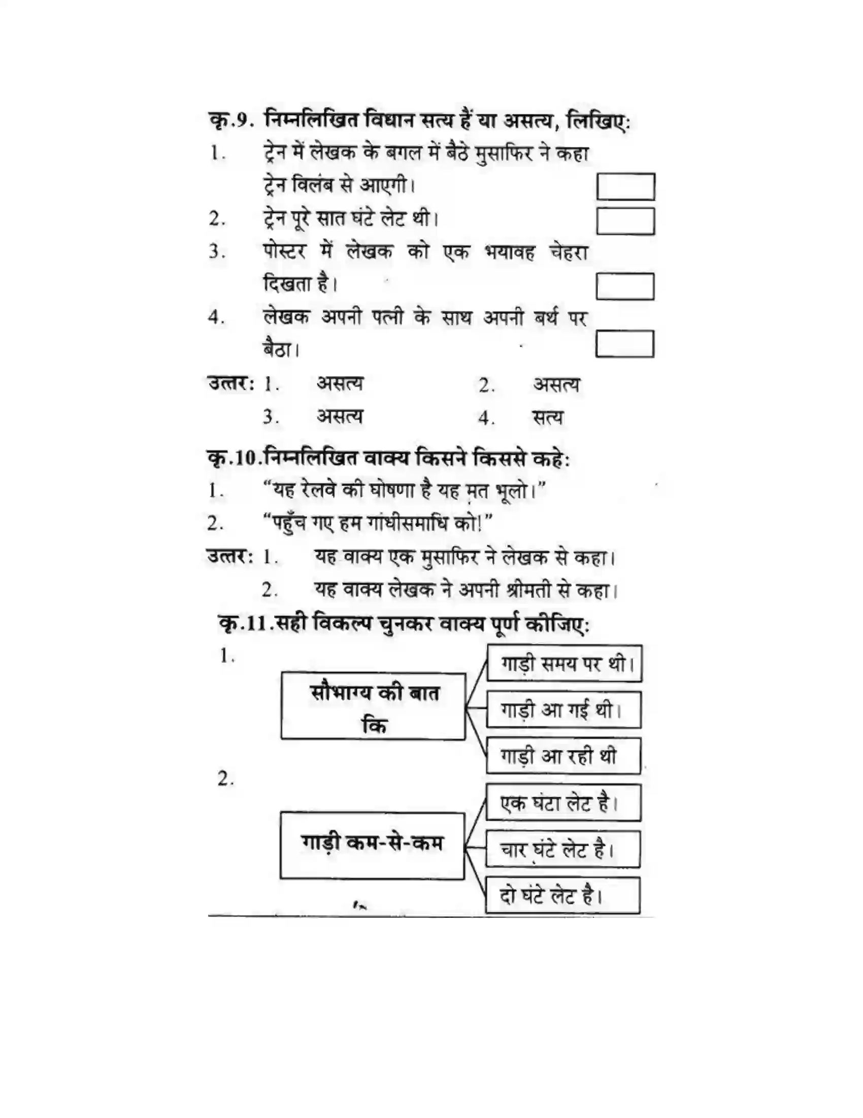 Maharashtra Board Class 10th लोकवाणी एक रेलसफर की बात - गद्य विभाग Solution 46